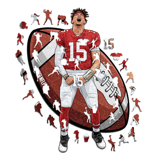 Patrick Mahomes - Holzpuzzle