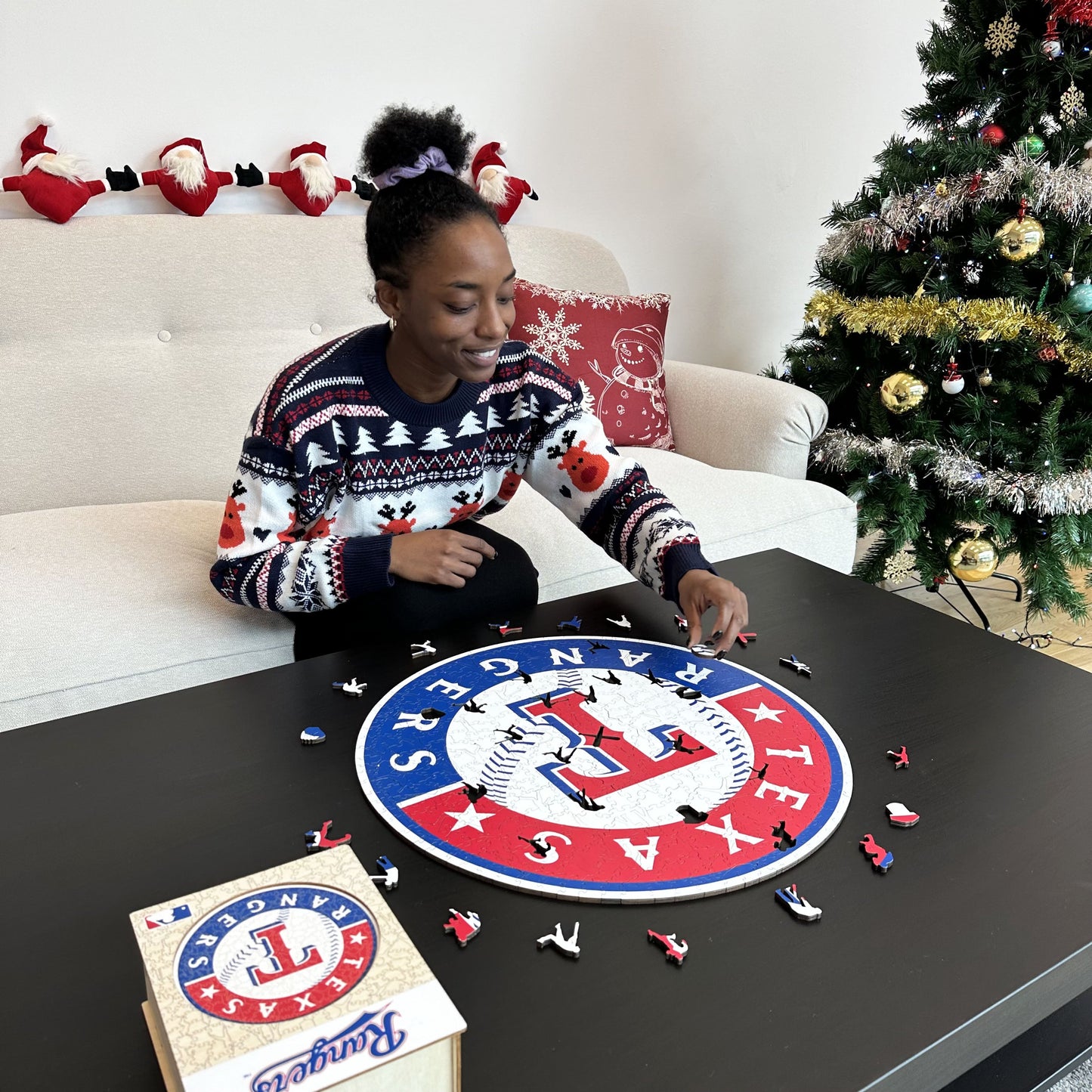 Texas Rangers™ Logo - Holzpuzzle