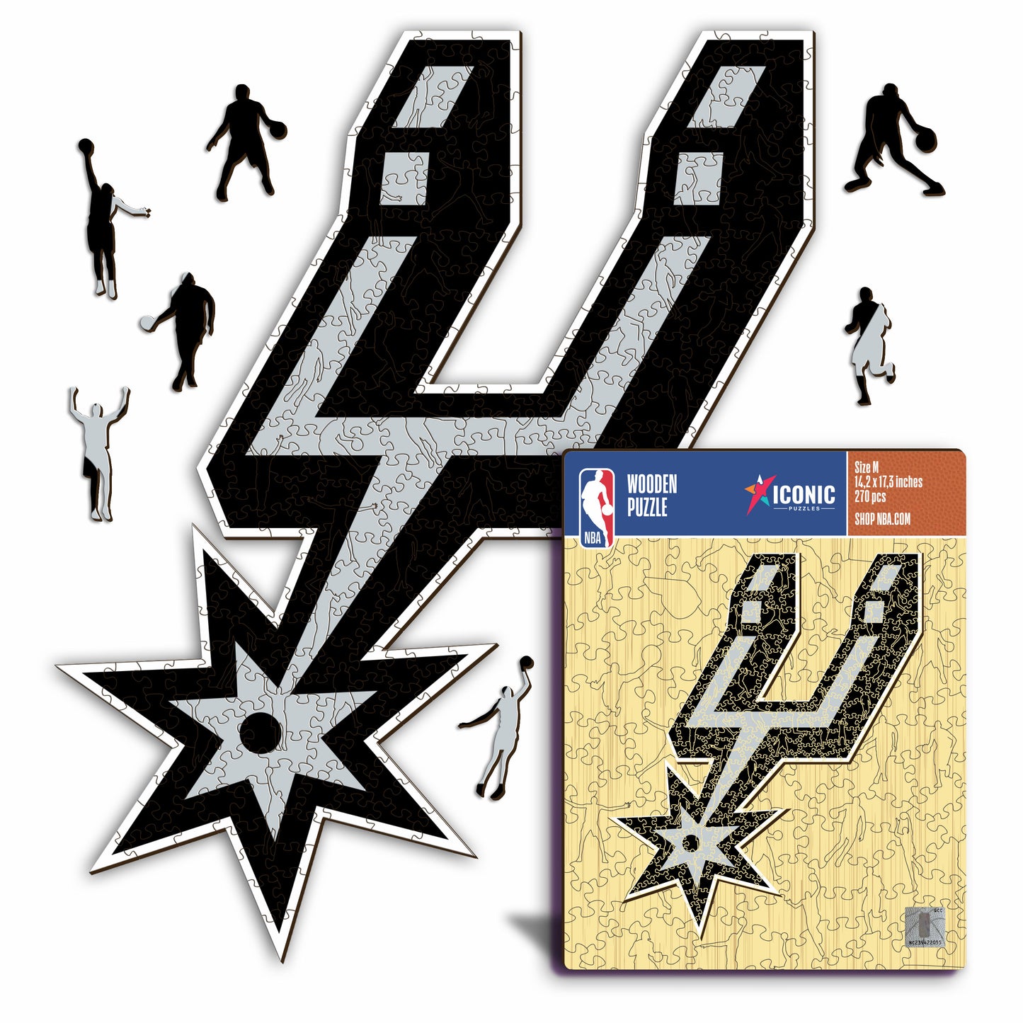 San Antonio Spurs™ Logo - Holzpuzzle