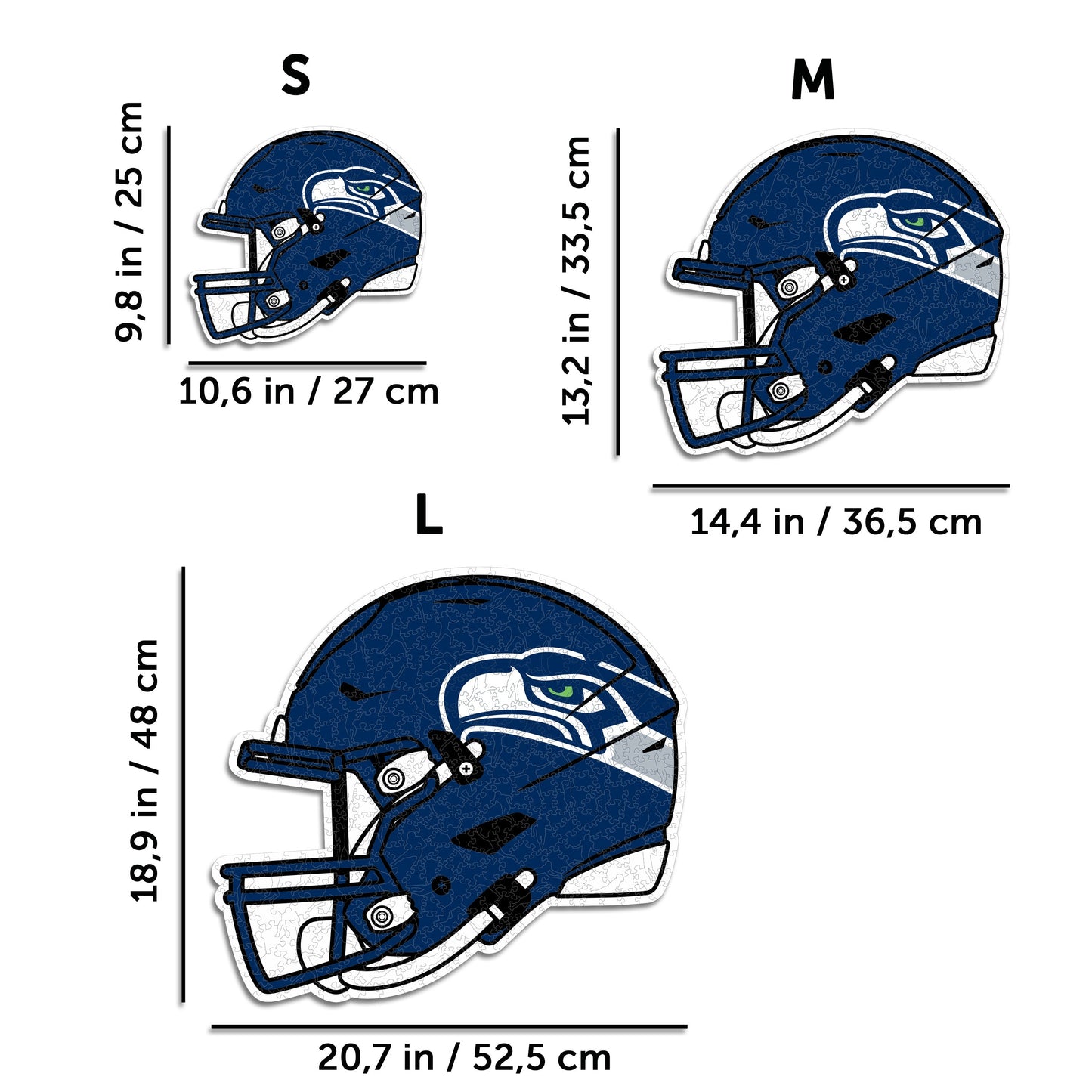 Seattle Seahawks™ Helm - Holzpuzzle