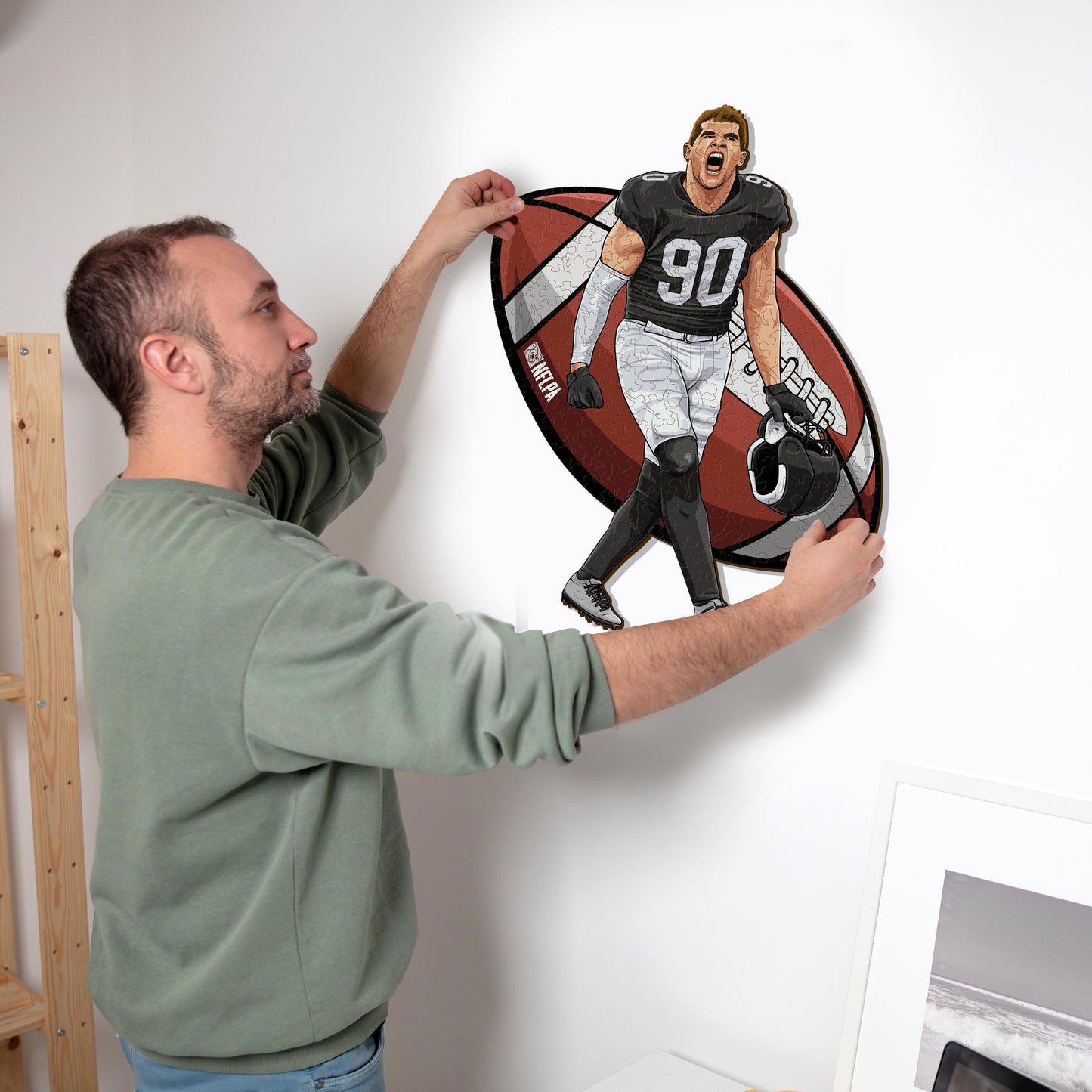 T.J. Watt - Holzpuzzle