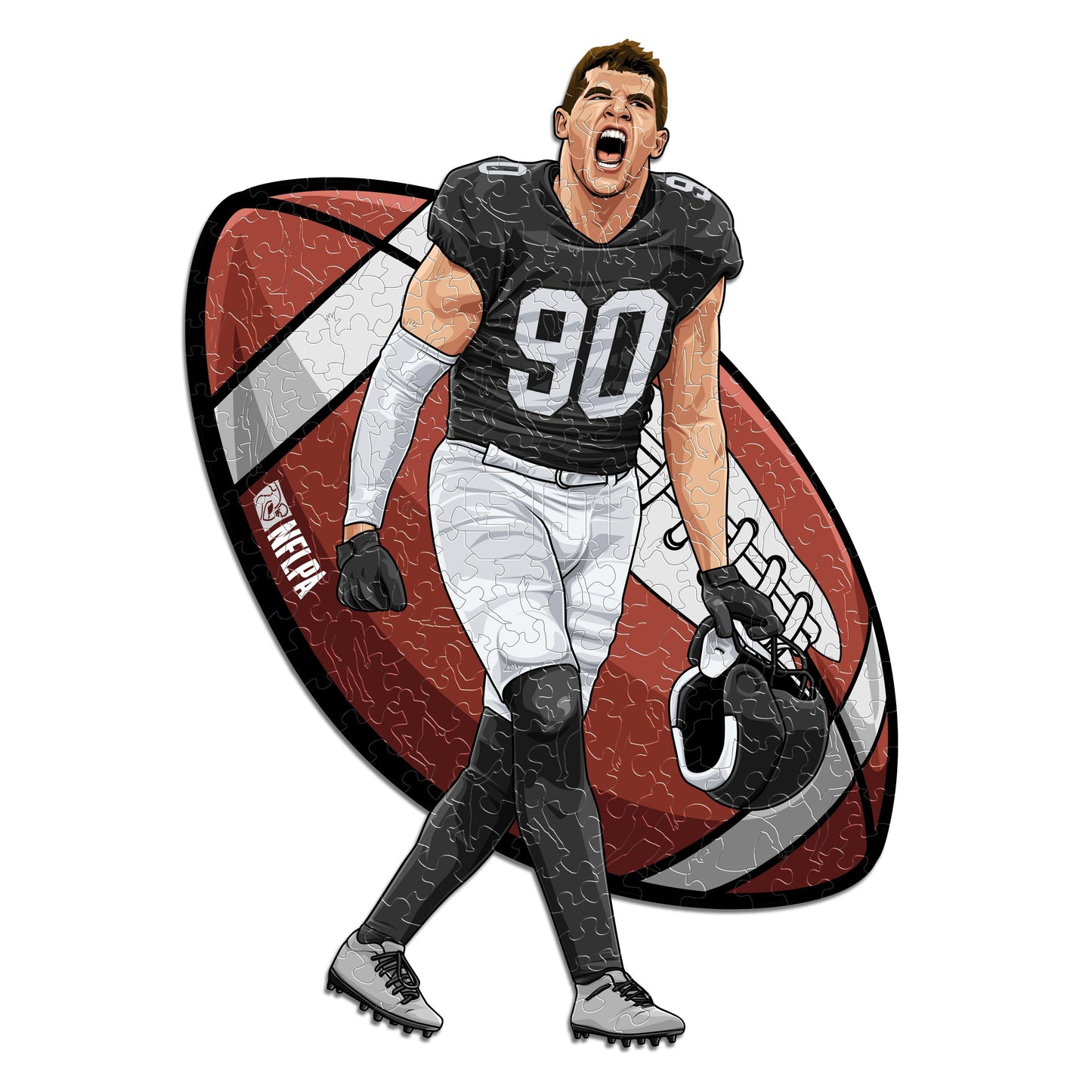 T.J. Watt - Holzpuzzle