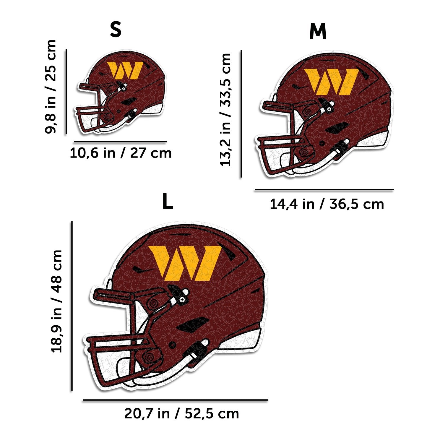 Washington Commanders™ Helm - Holzpuzzle