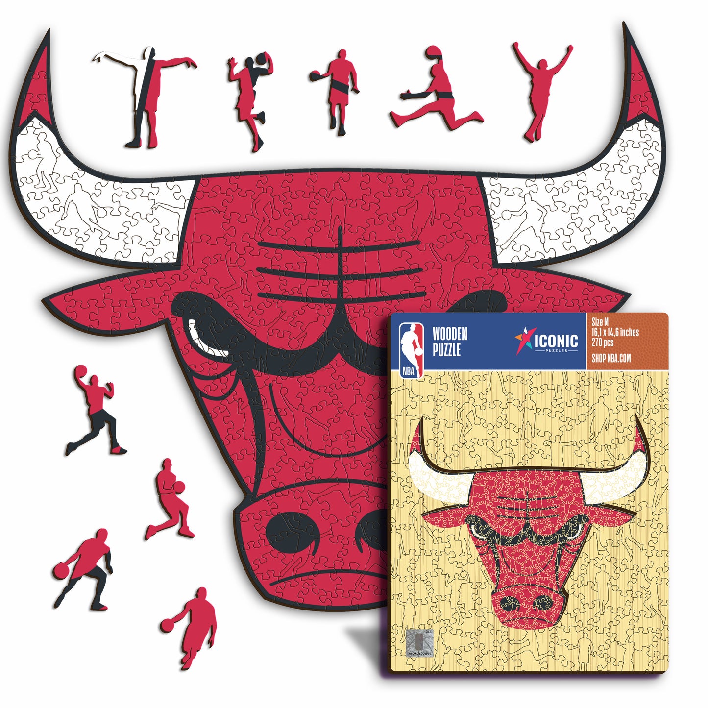 Chicago Bulls™ Logo - Holzpuzzle