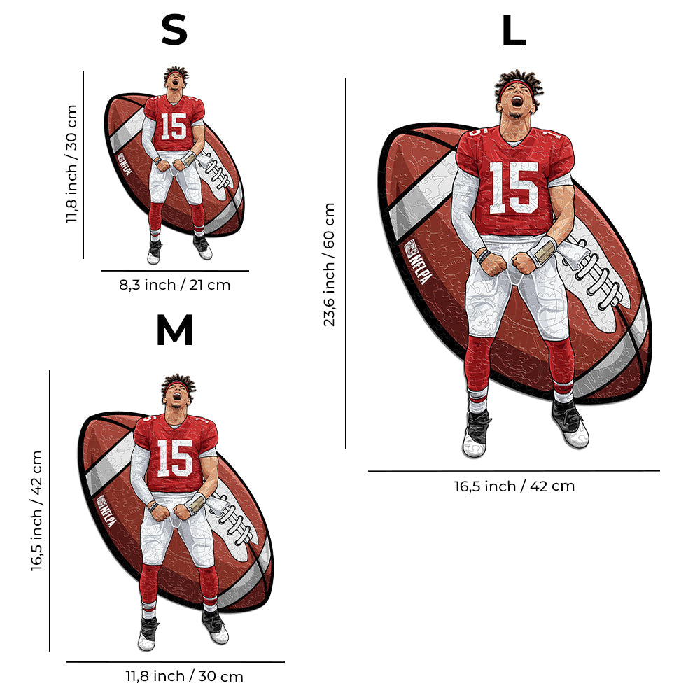 Patrick Mahomes - Holzpuzzle