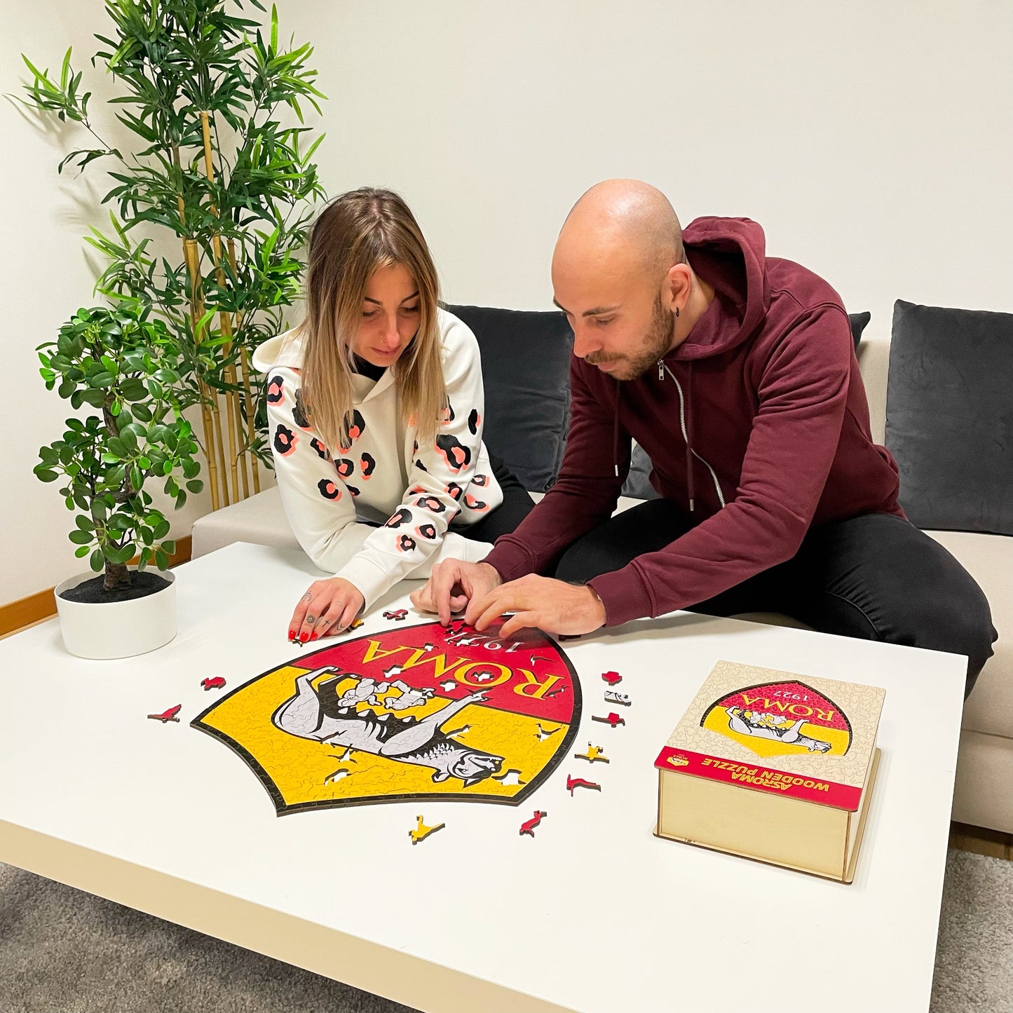 AS Roma® Logo - Holzpuzzle