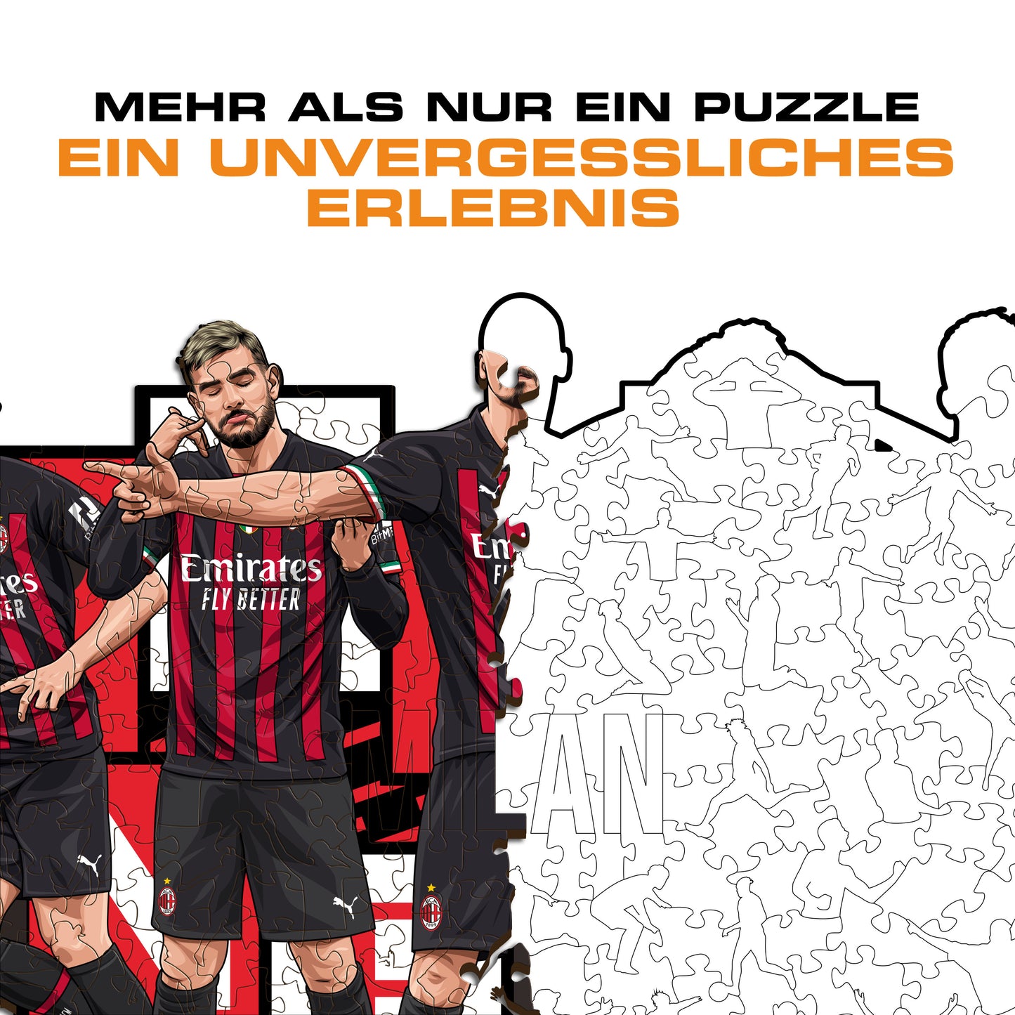 AC Milan® 5 Players - Holzpuzzle