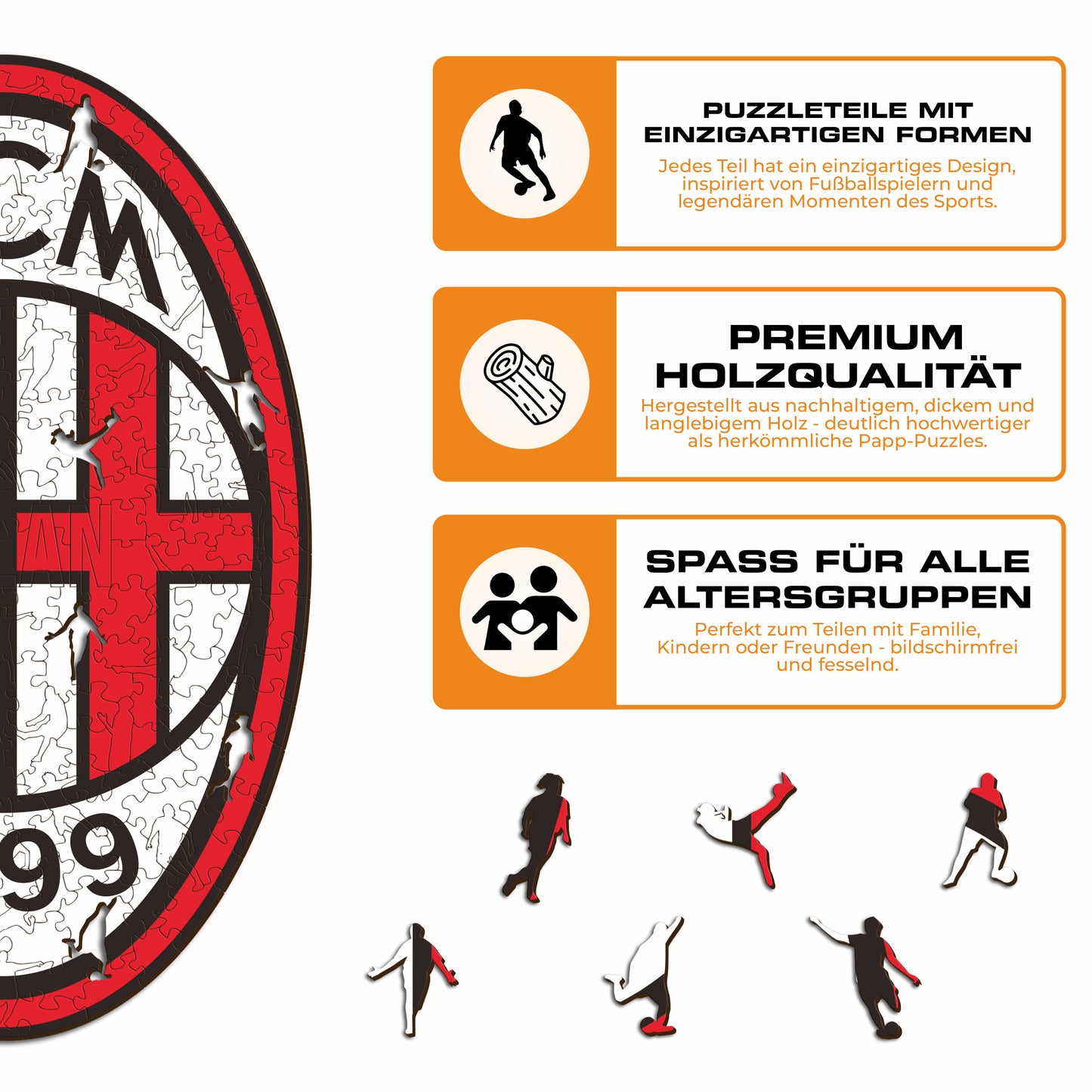 AC Milan® Logo - Holzpuzzle