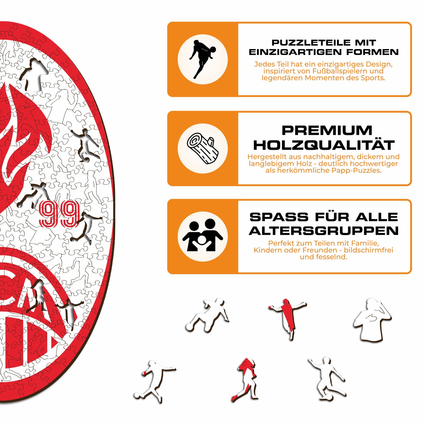 AC Milan® Retro Logo - Holzpuzzle