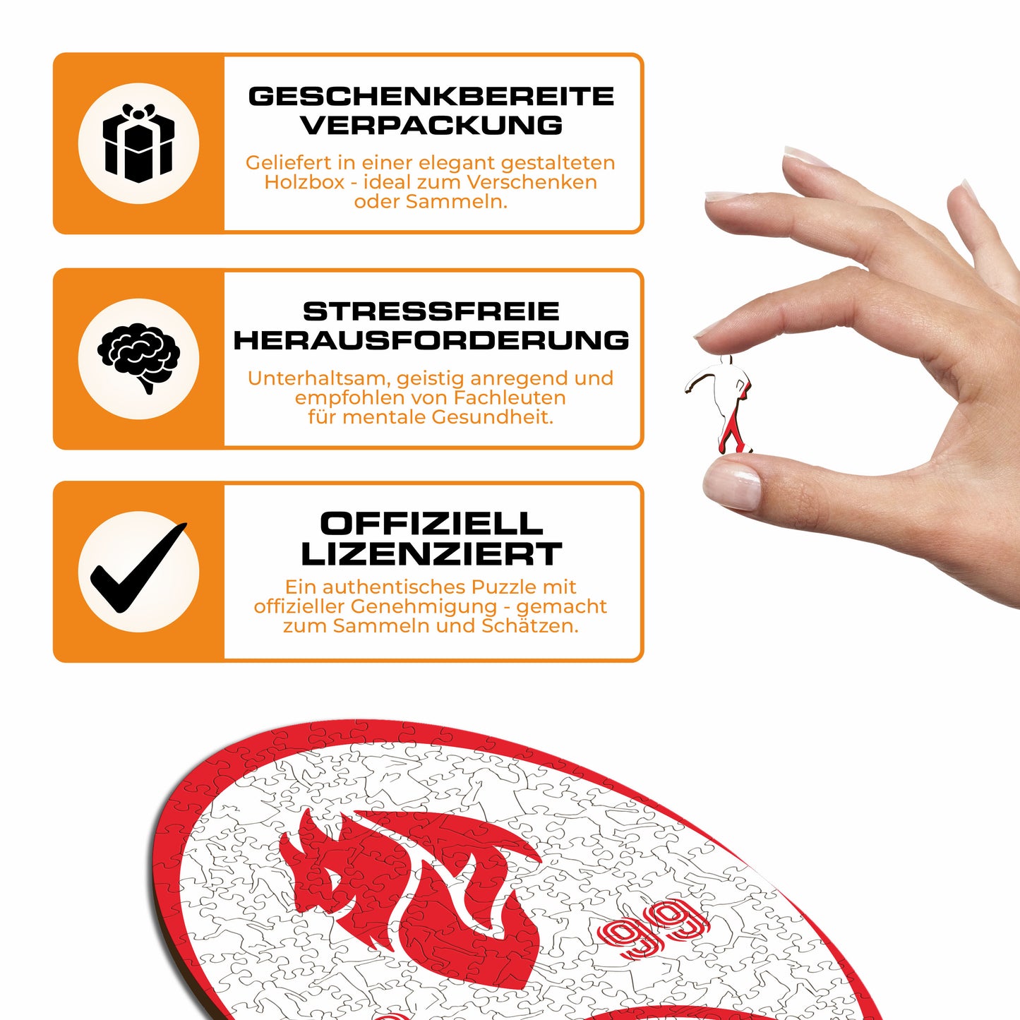 AC Milan® Retro Logo - Holzpuzzle