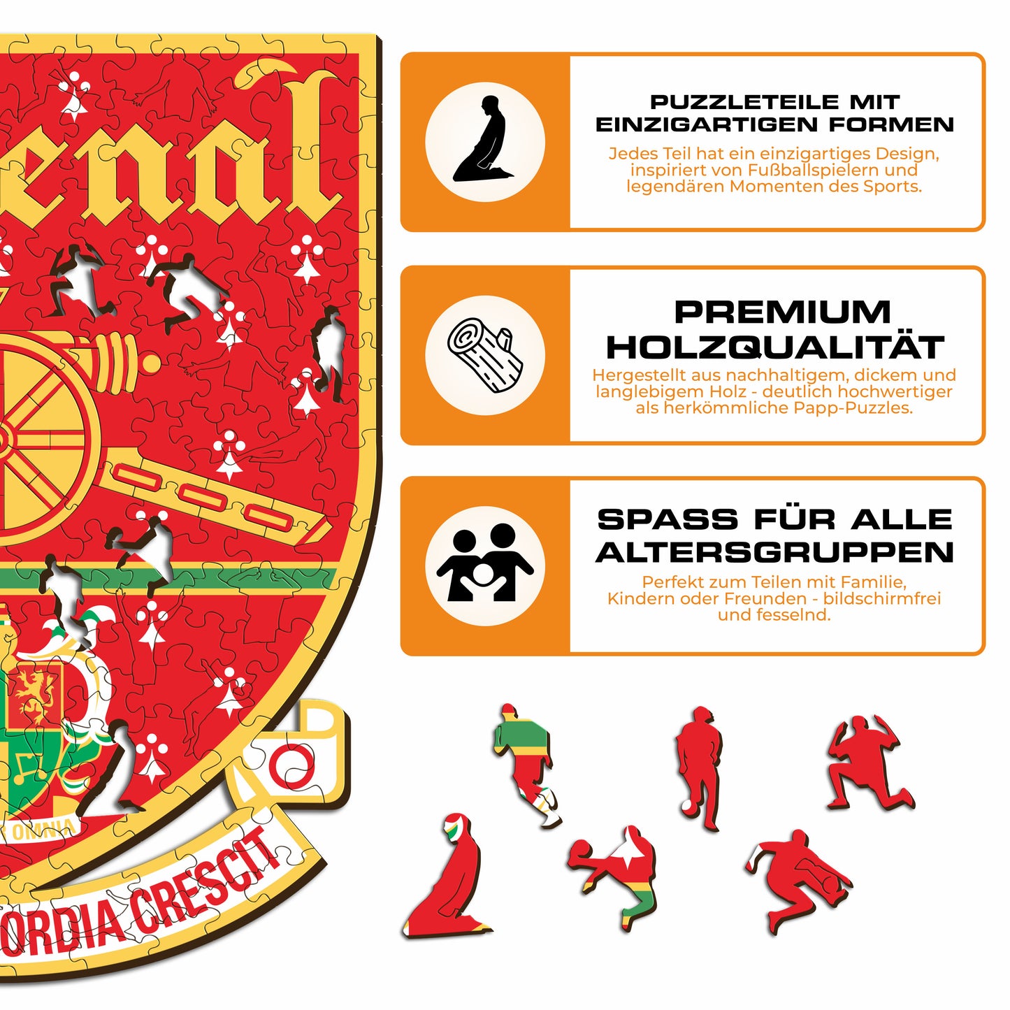 Arsenal FC® Retro Logo - Holzpuzzle