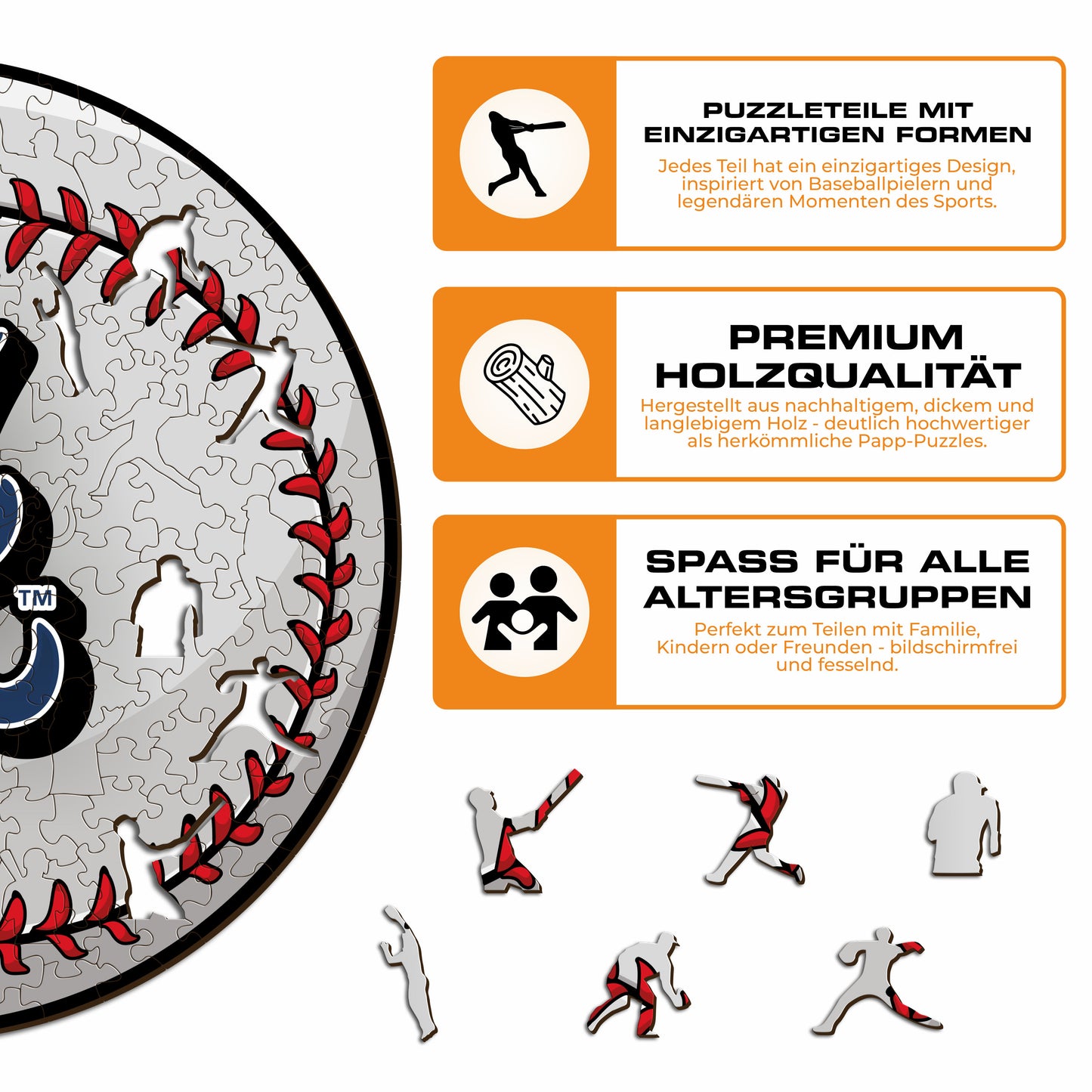 Atlanta Braves™ Baseball - Holzpuzzle