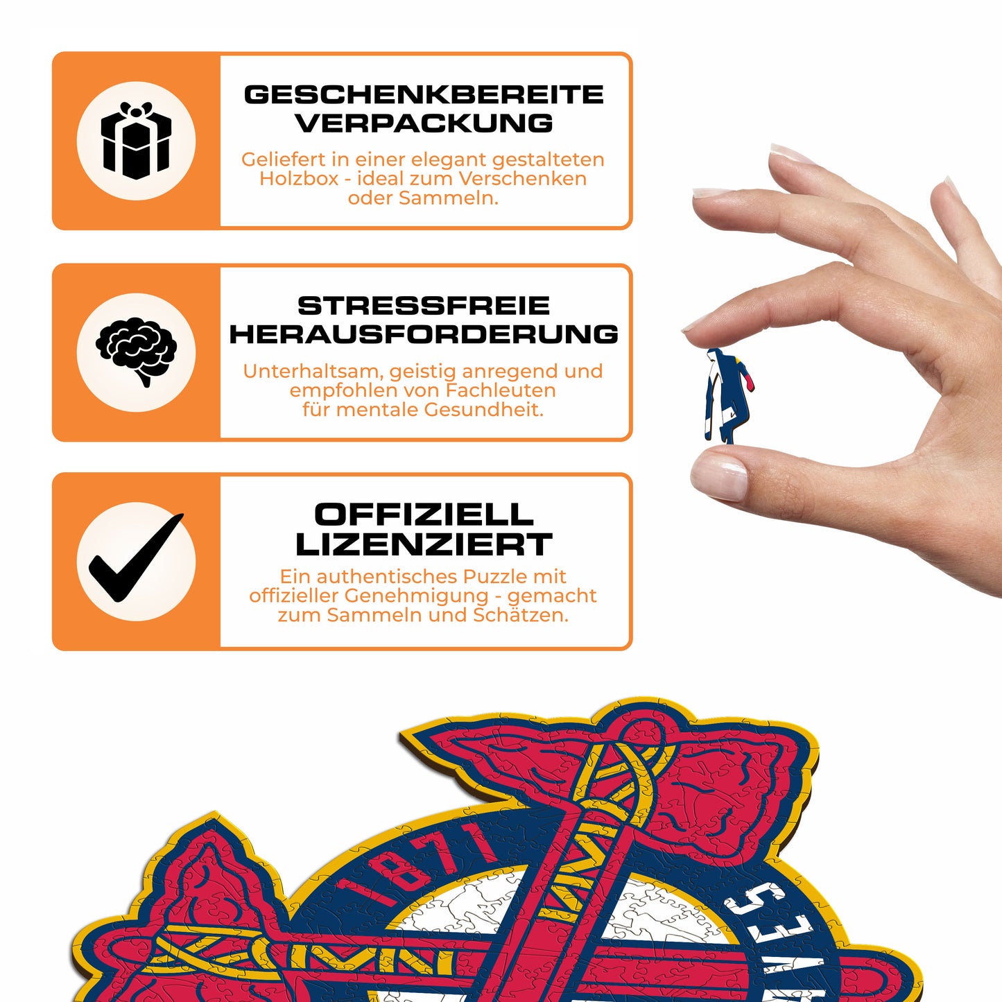 Atlanta Braves™ Logo - Holzpuzzle