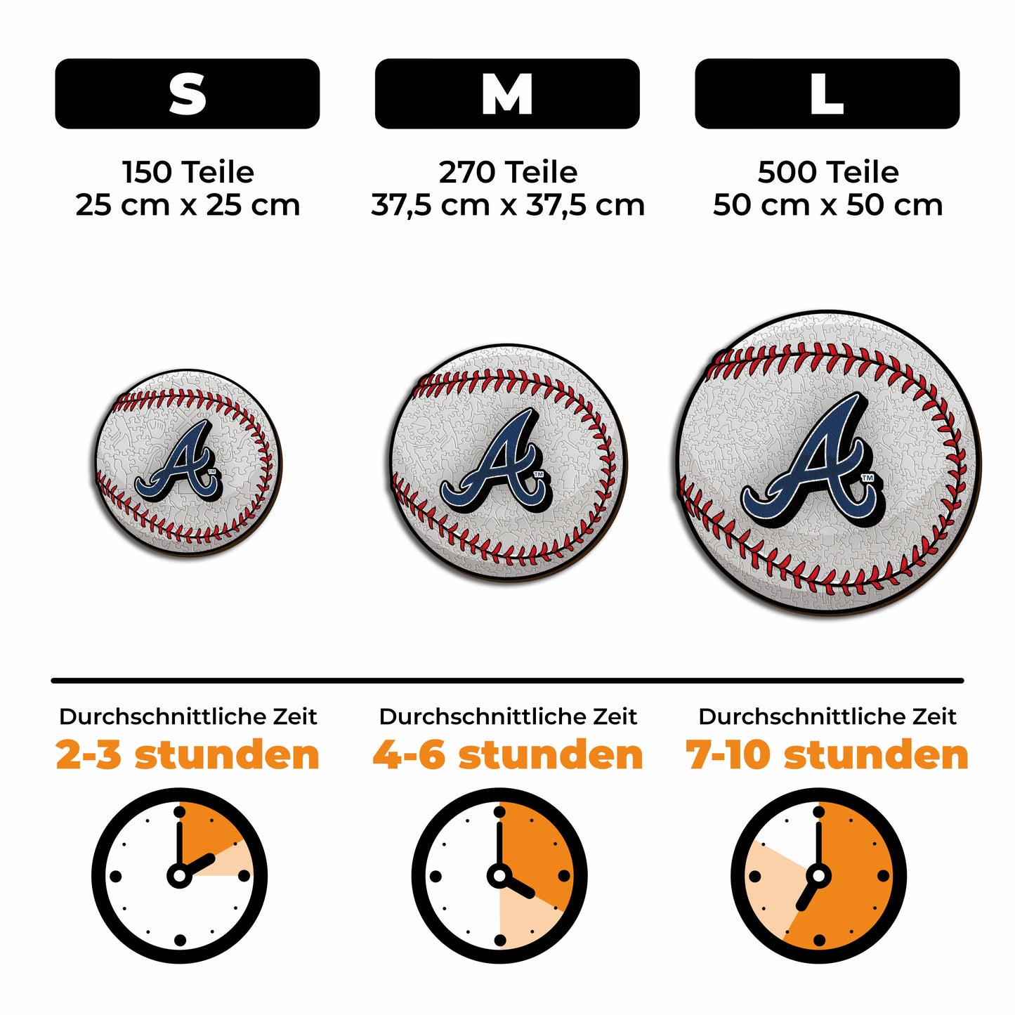 Atlanta Braves™ Baseball - Holzpuzzle