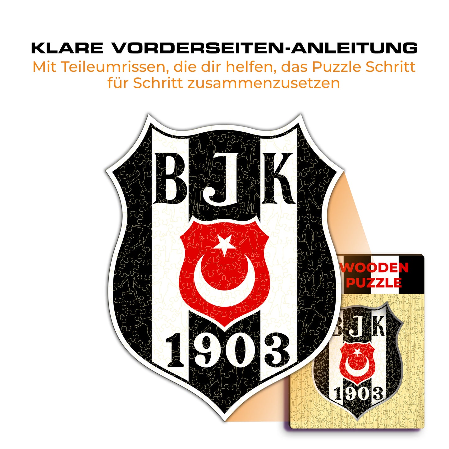 Beşiktaş J.K.® Logo - Holzpuzzle