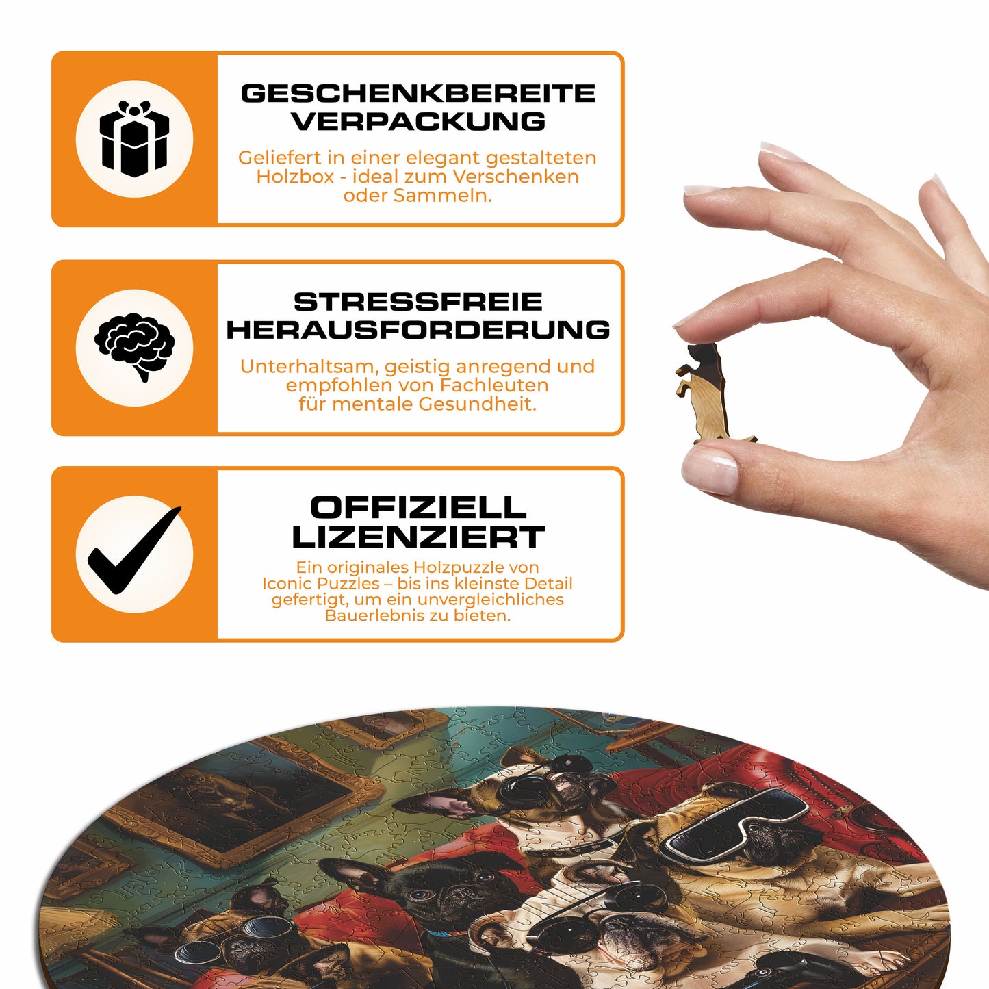 Gamer-Hunde - Holzpuzzle