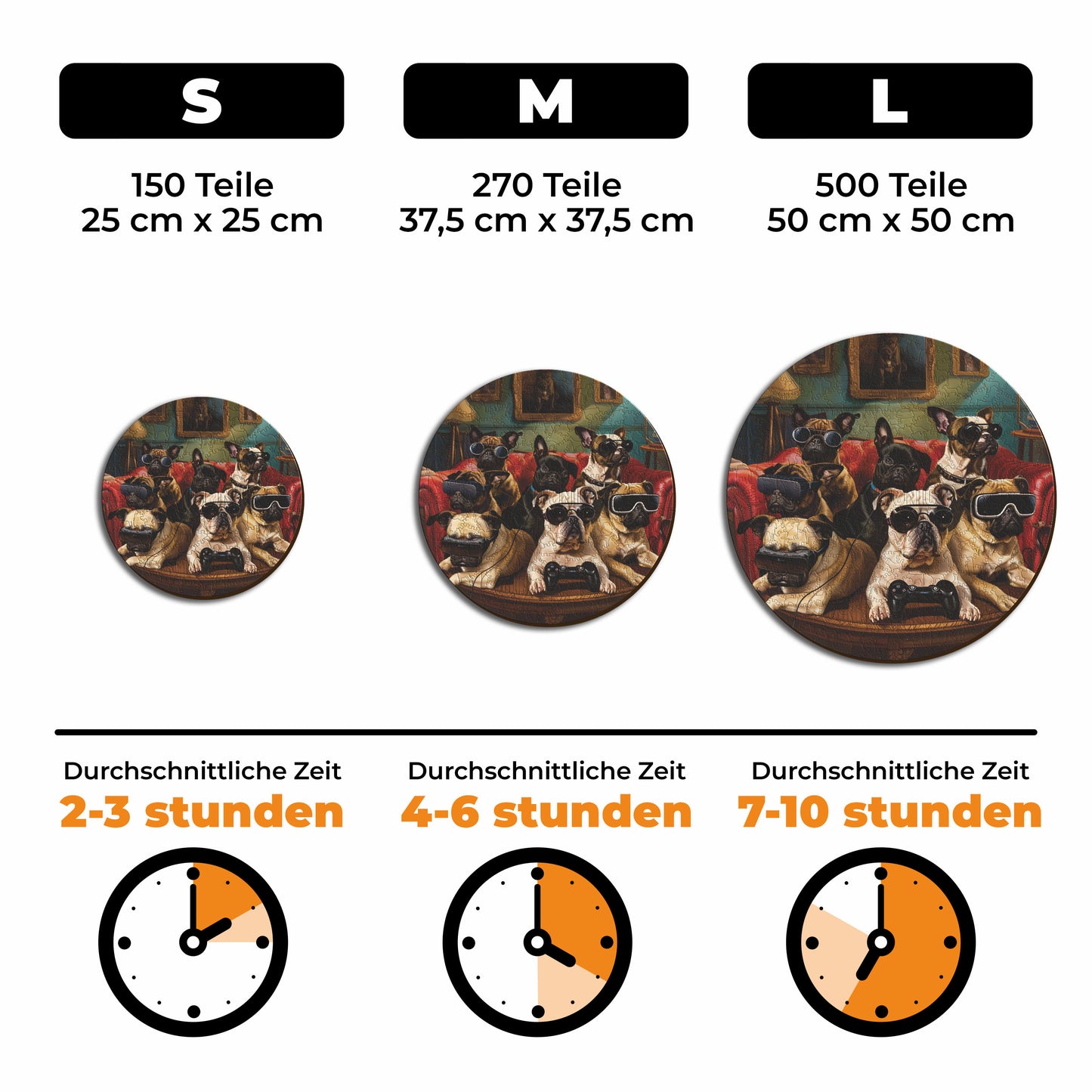 Gamer-Hunde - Holzpuzzle