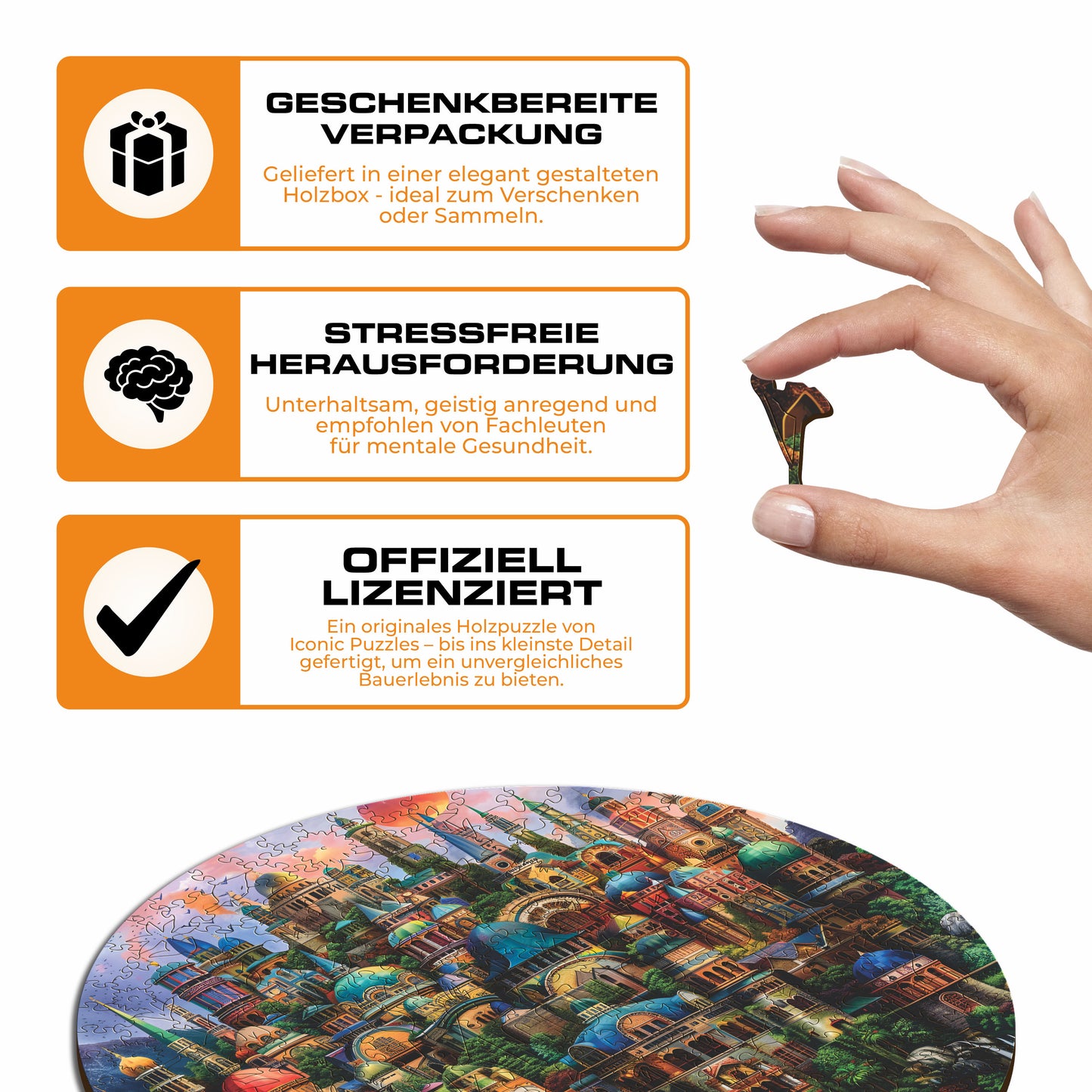 Verzauberte Stadt - Holzpuzzle
