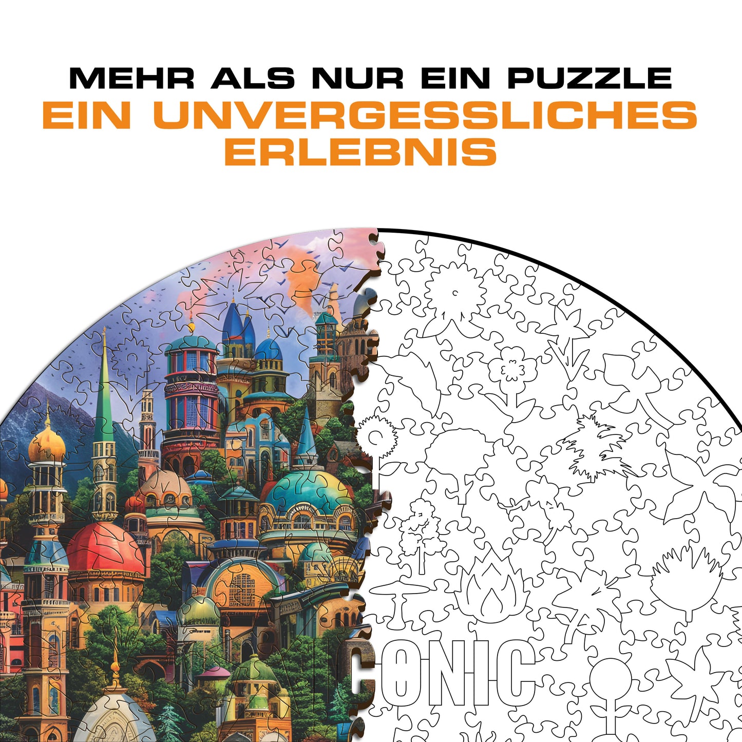 Verzauberte Stadt - Holzpuzzle