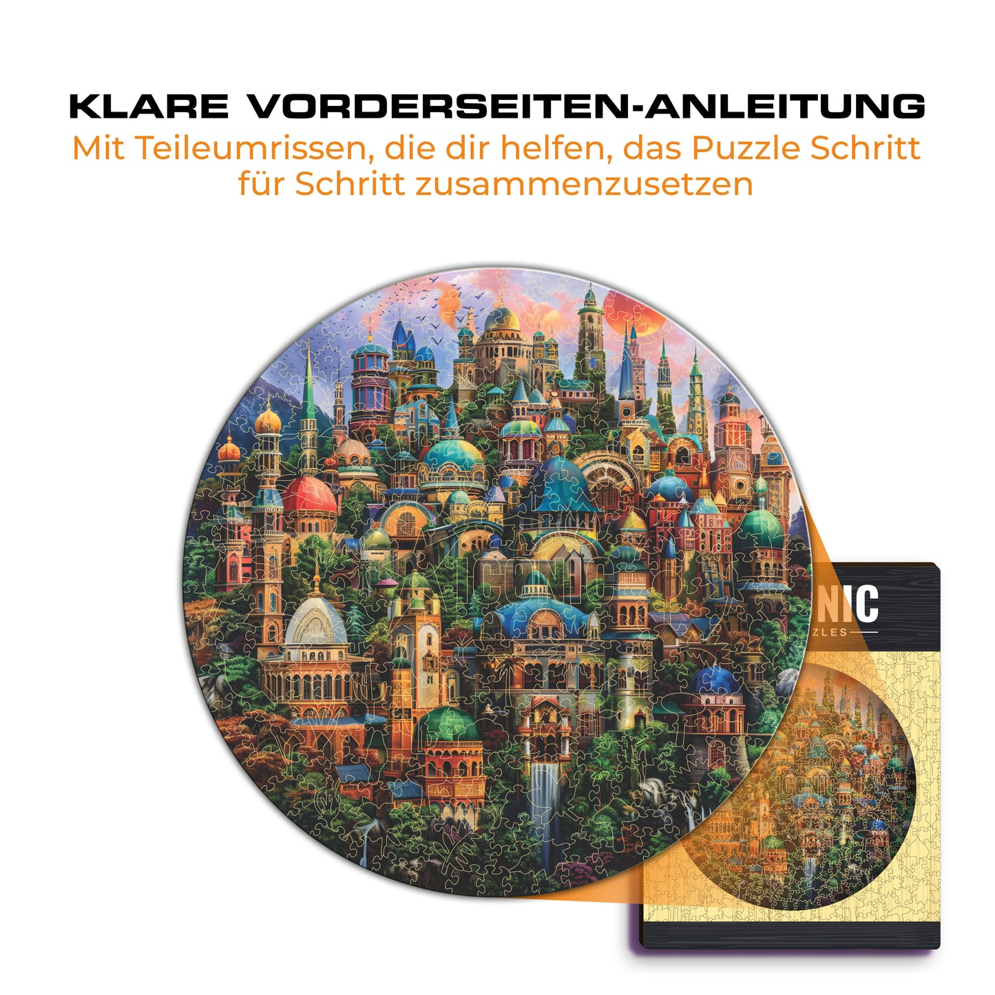 Verzauberte Stadt - Holzpuzzle