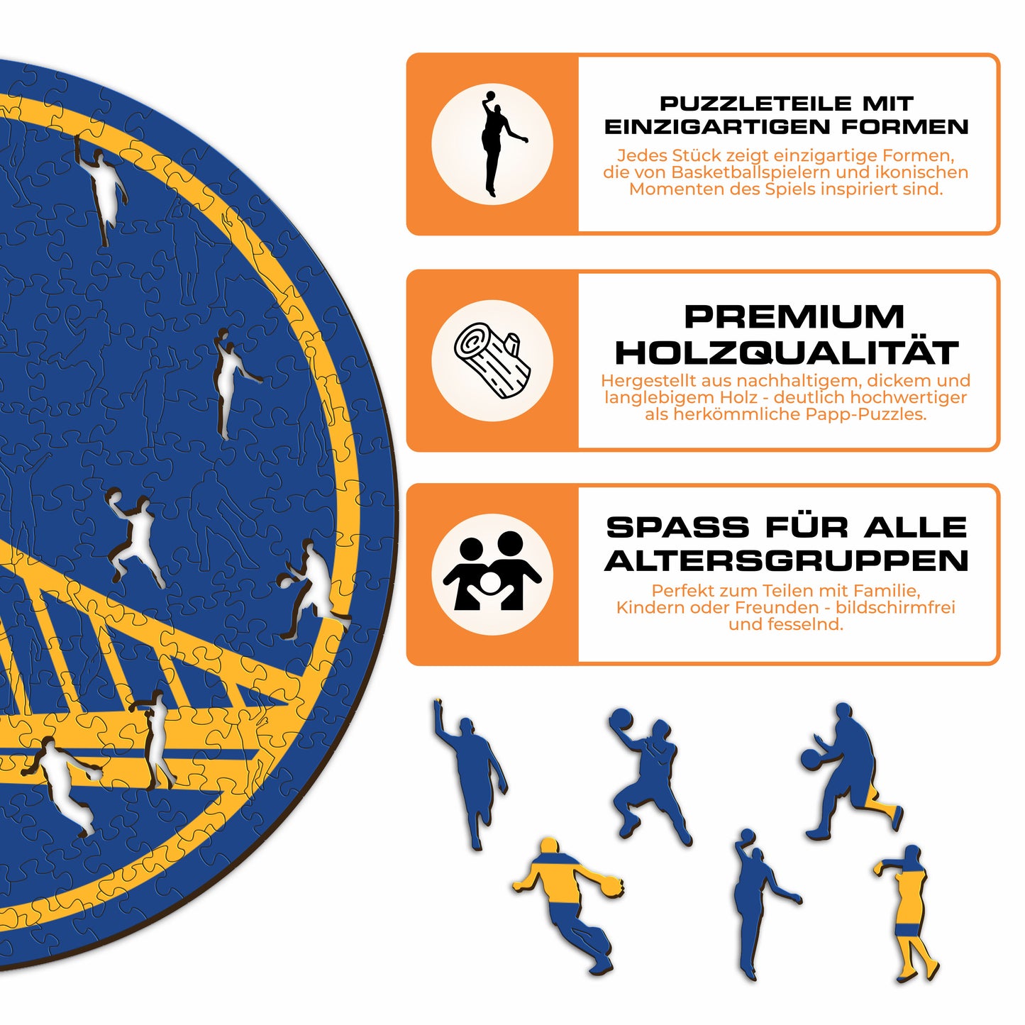Golden State Warriors™ Logo - Holzpuzzle