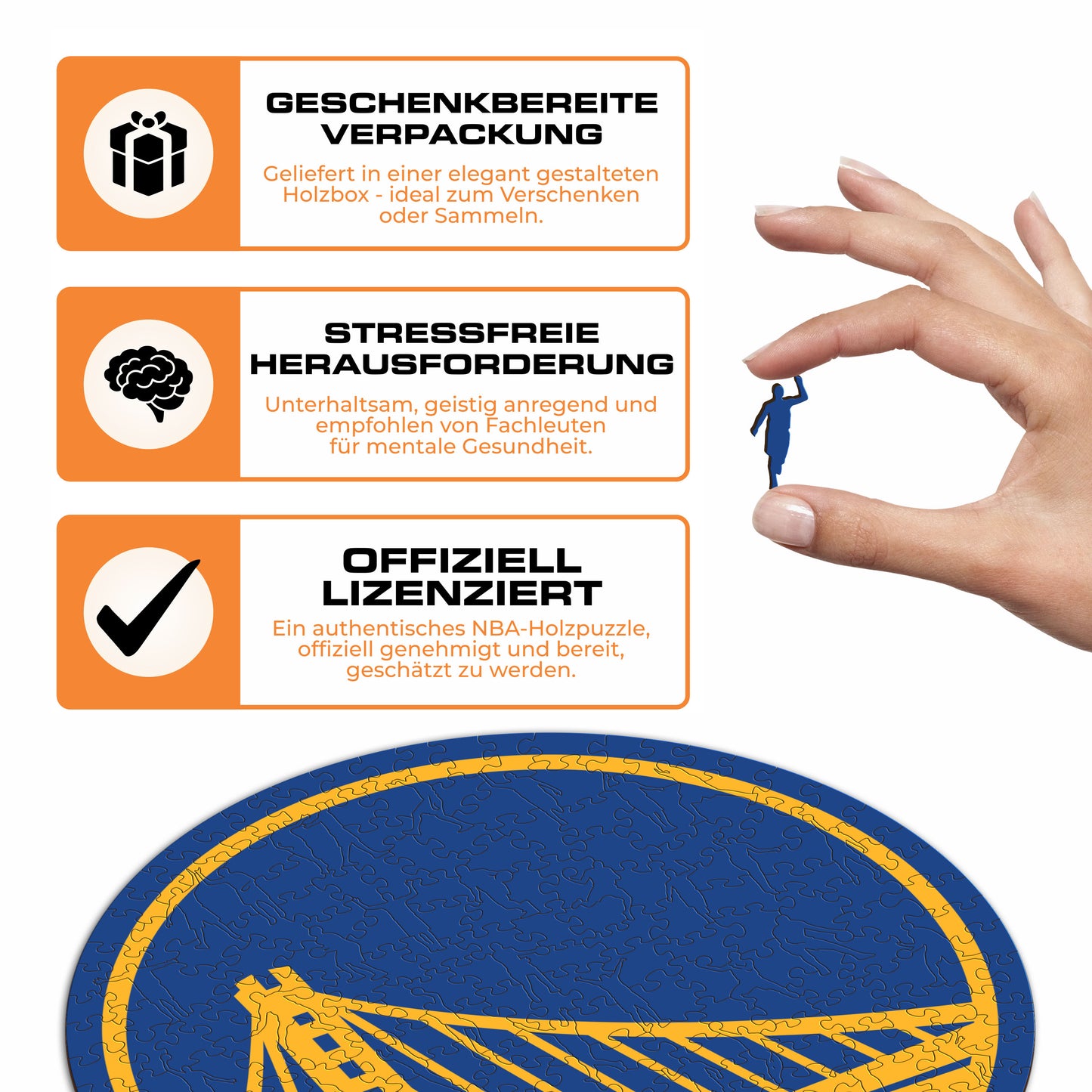 Golden State Warriors™ Logo - Holzpuzzle