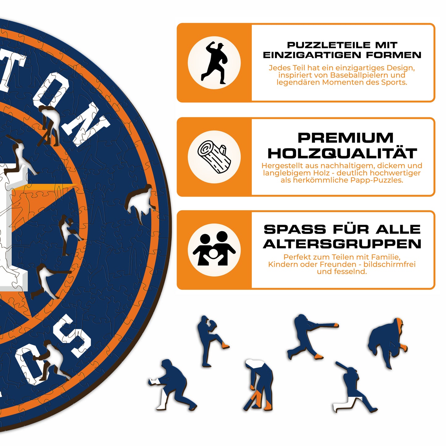 Houston Astros™ Logo - Holzpuzzle