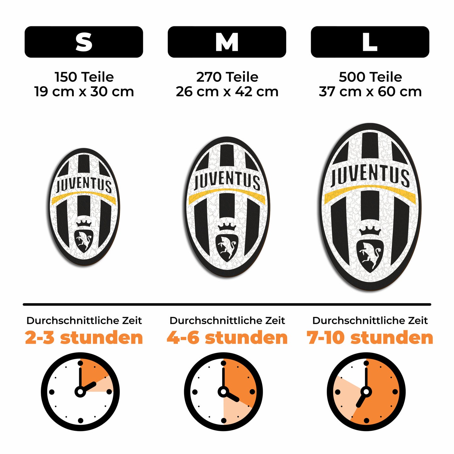Juventus FC® Retro Logo - Holzpuzzle