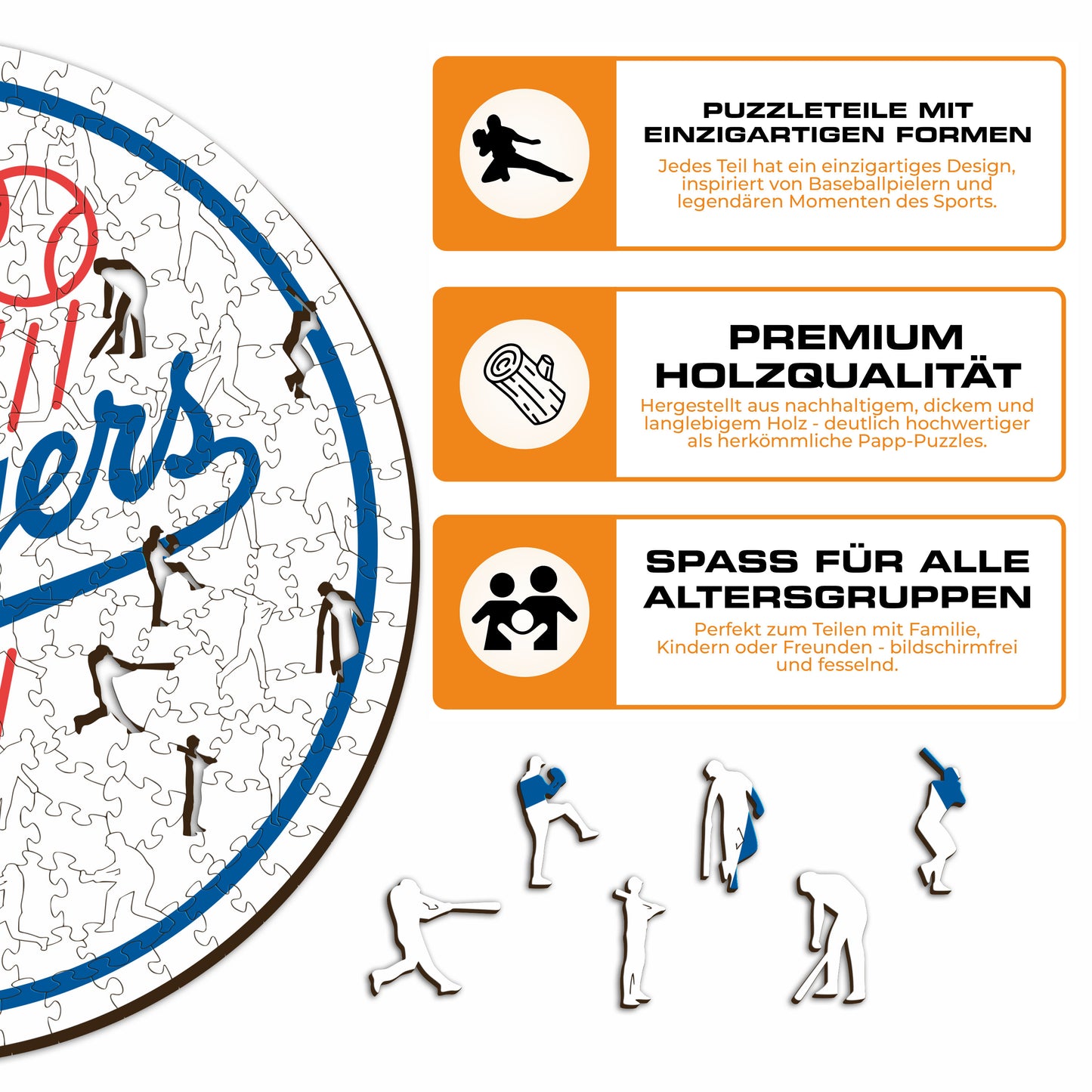 Los Angeles Dodgers™ Logo - Holzpuzzle