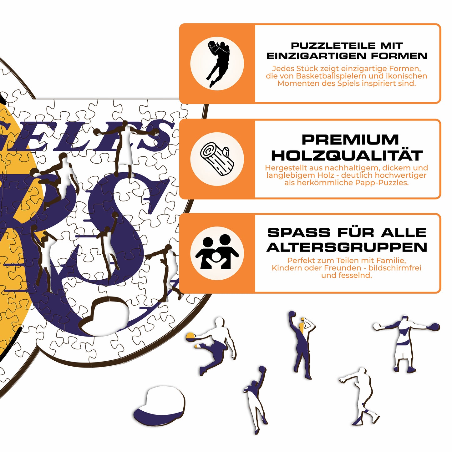 Los Angeles Lakers™ Logo - Holzpuzzle