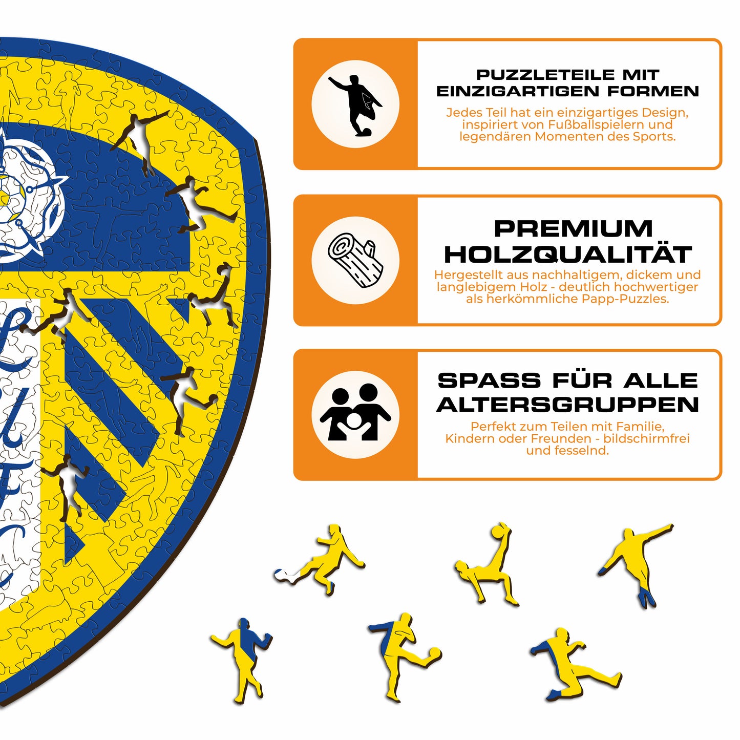 Leeds United FC® Logo - Holzpuzzle