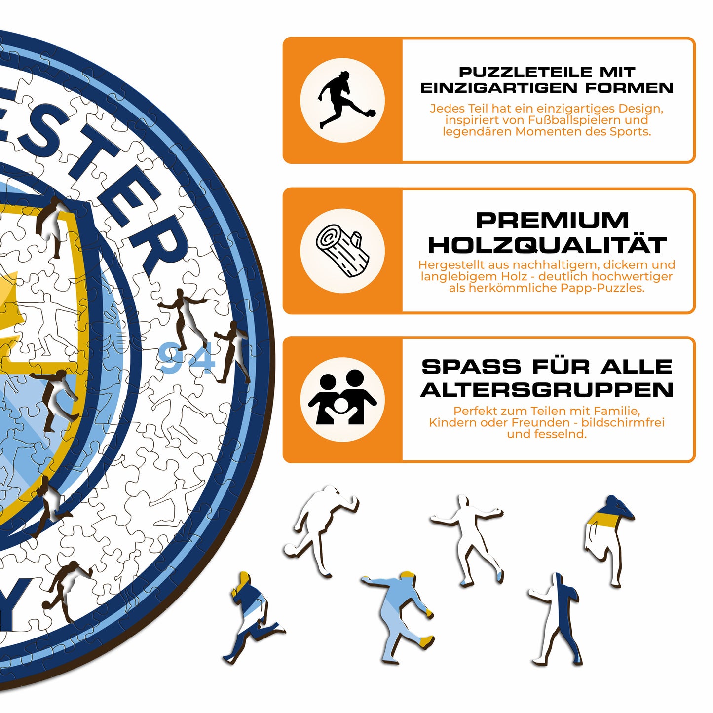 Manchester City FC® Logo - Holzpuzzle