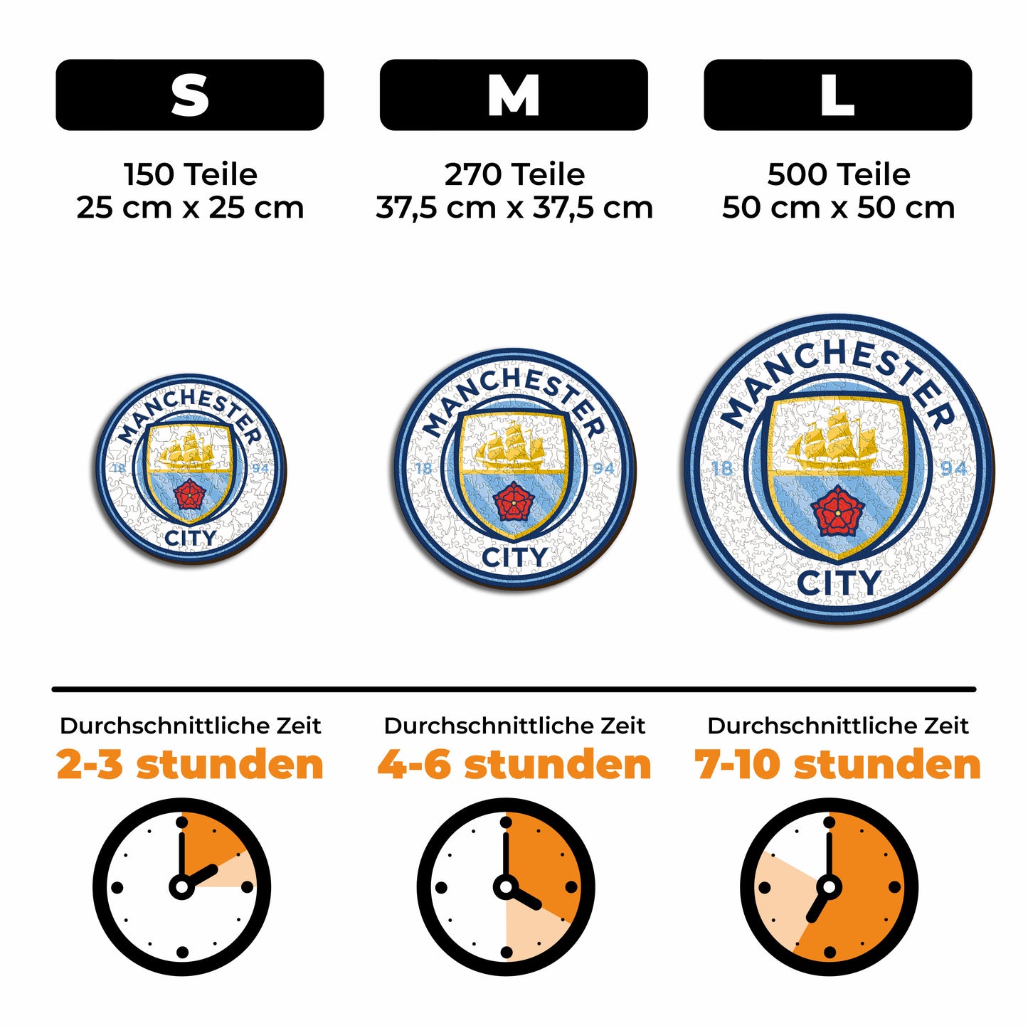 Manchester City FC® Logo - Holzpuzzle