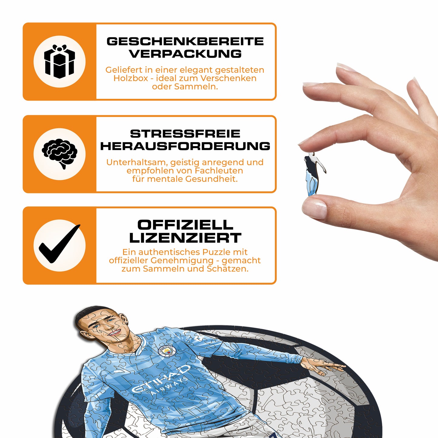 Phil Foden - Holzpuzzle