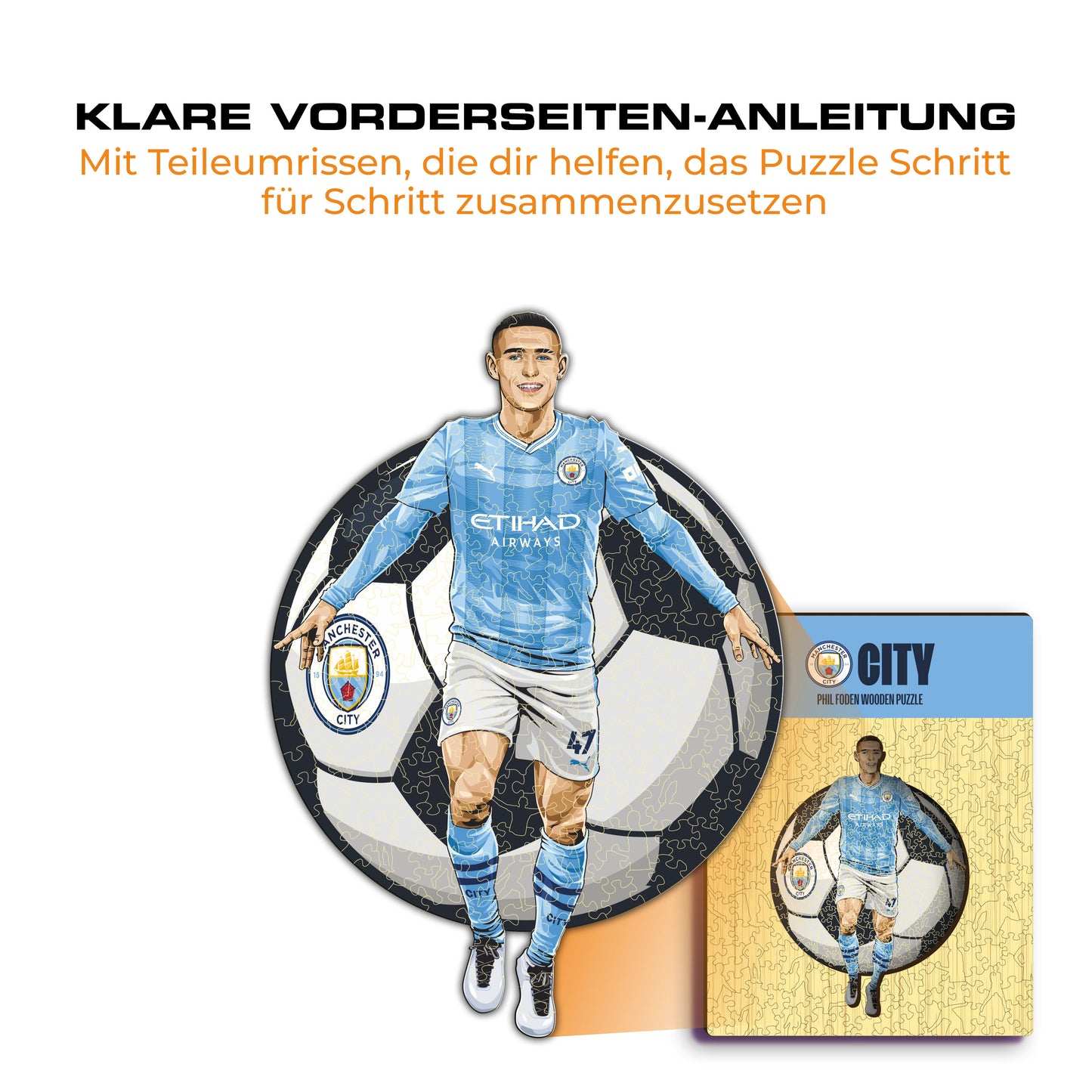 Phil Foden - Holzpuzzle