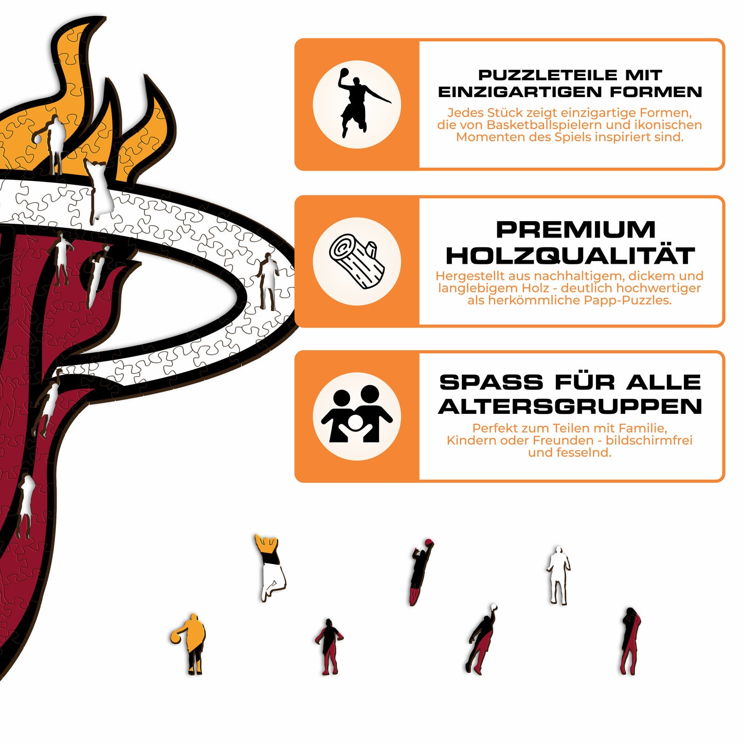 Miami Heat™ Logo - Holzpuzzle