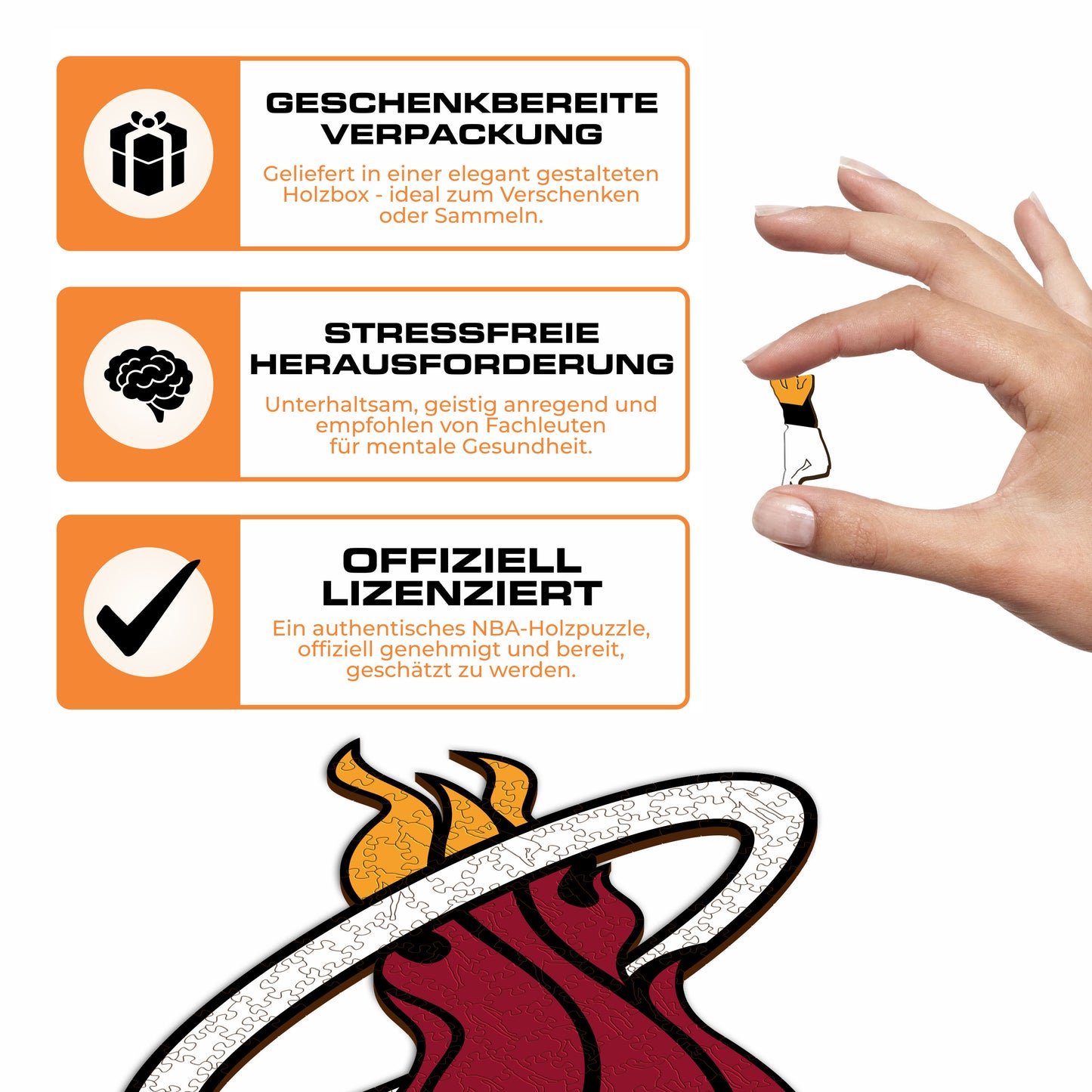 Miami Heat™ Logo - Holzpuzzle