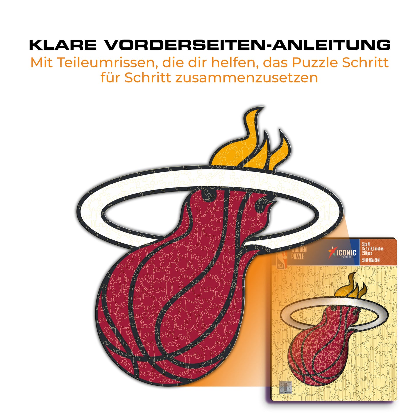 Miami Heat™ Logo - Holzpuzzle