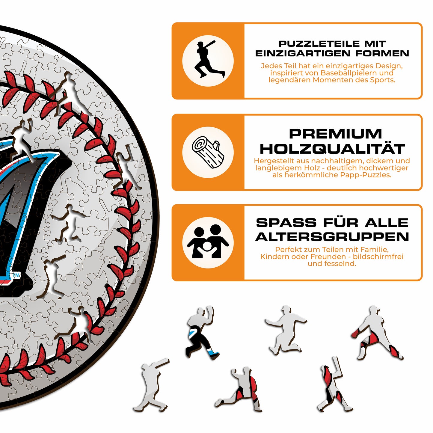 Miami Marlins™ - Holzpuzzle