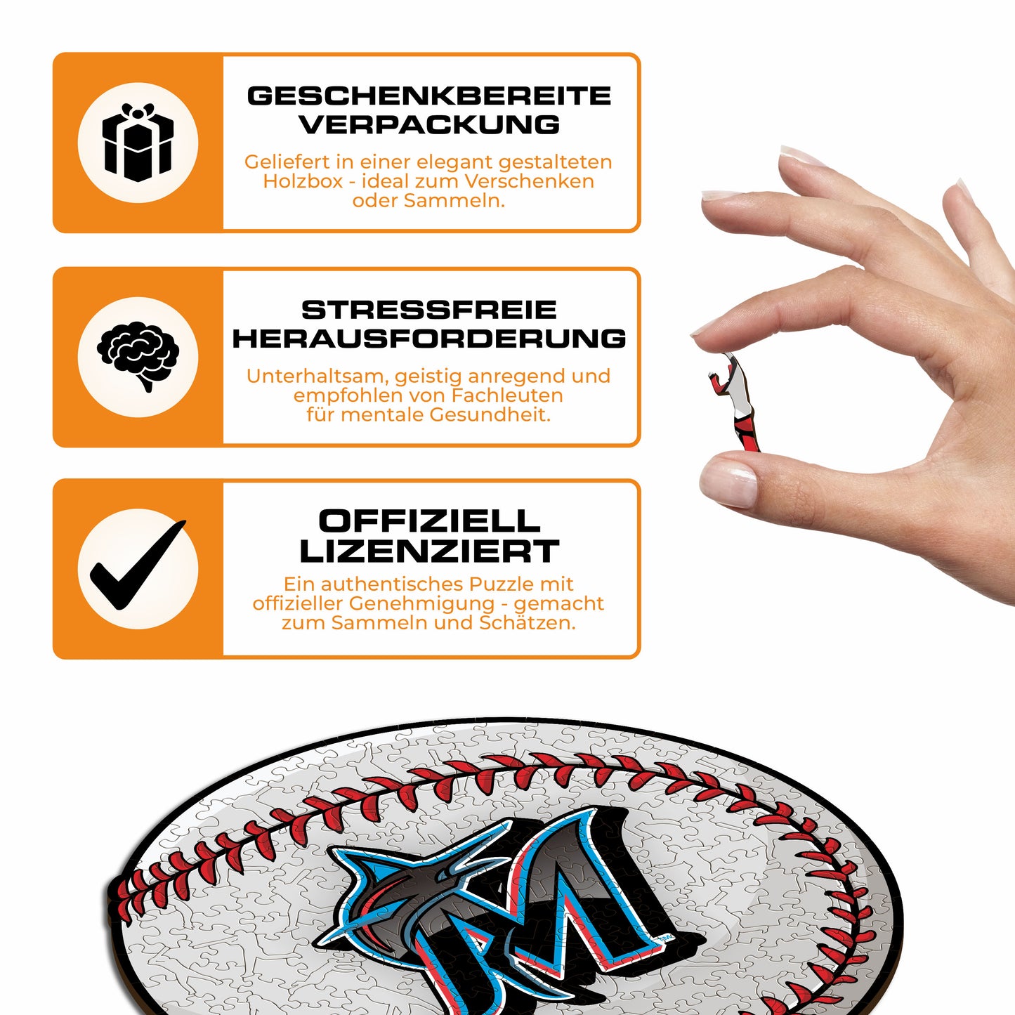 Miami Marlins™ - Holzpuzzle