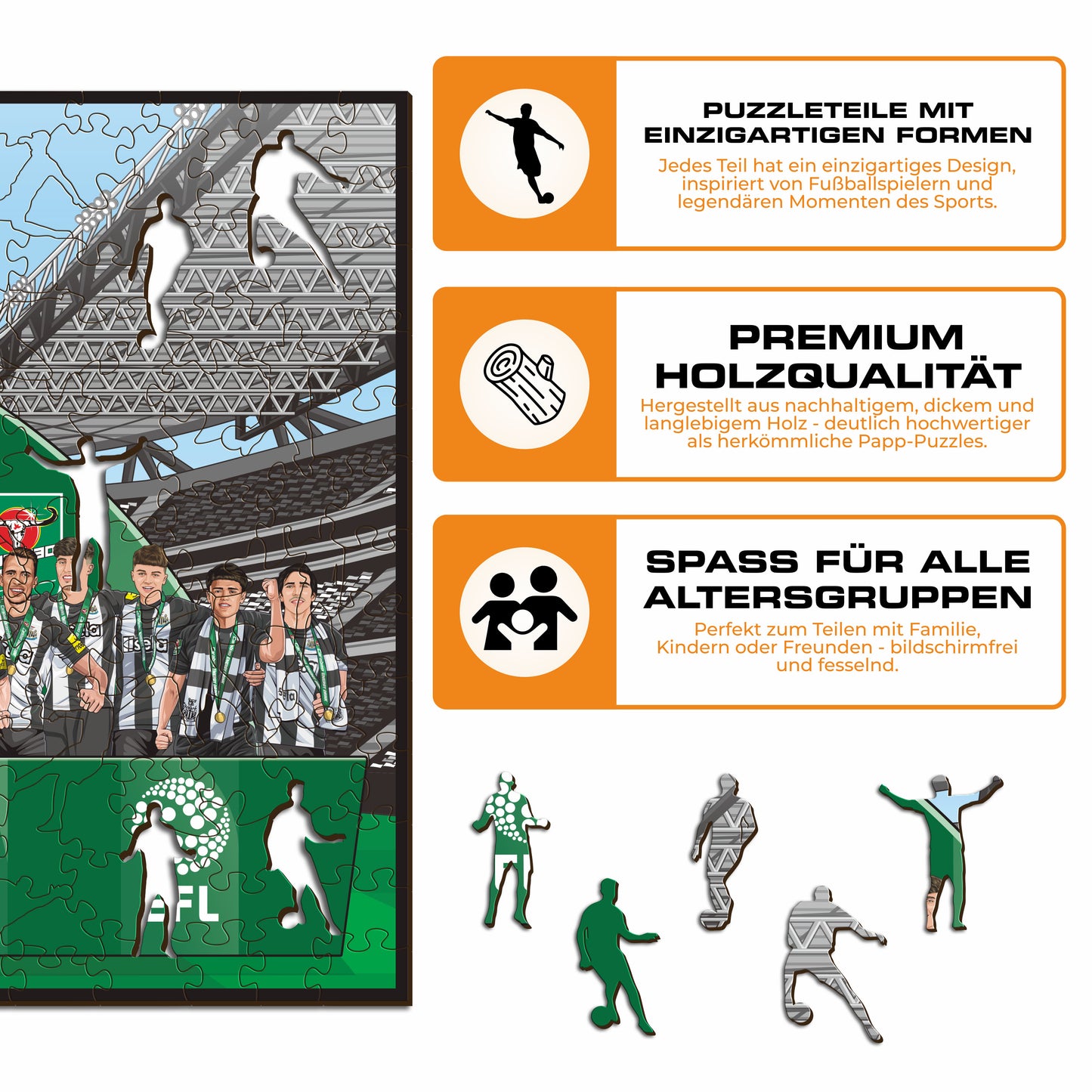 Newcastle United FC® Carabao-Cup 2024/25 Sieger – Holzpuzzle
