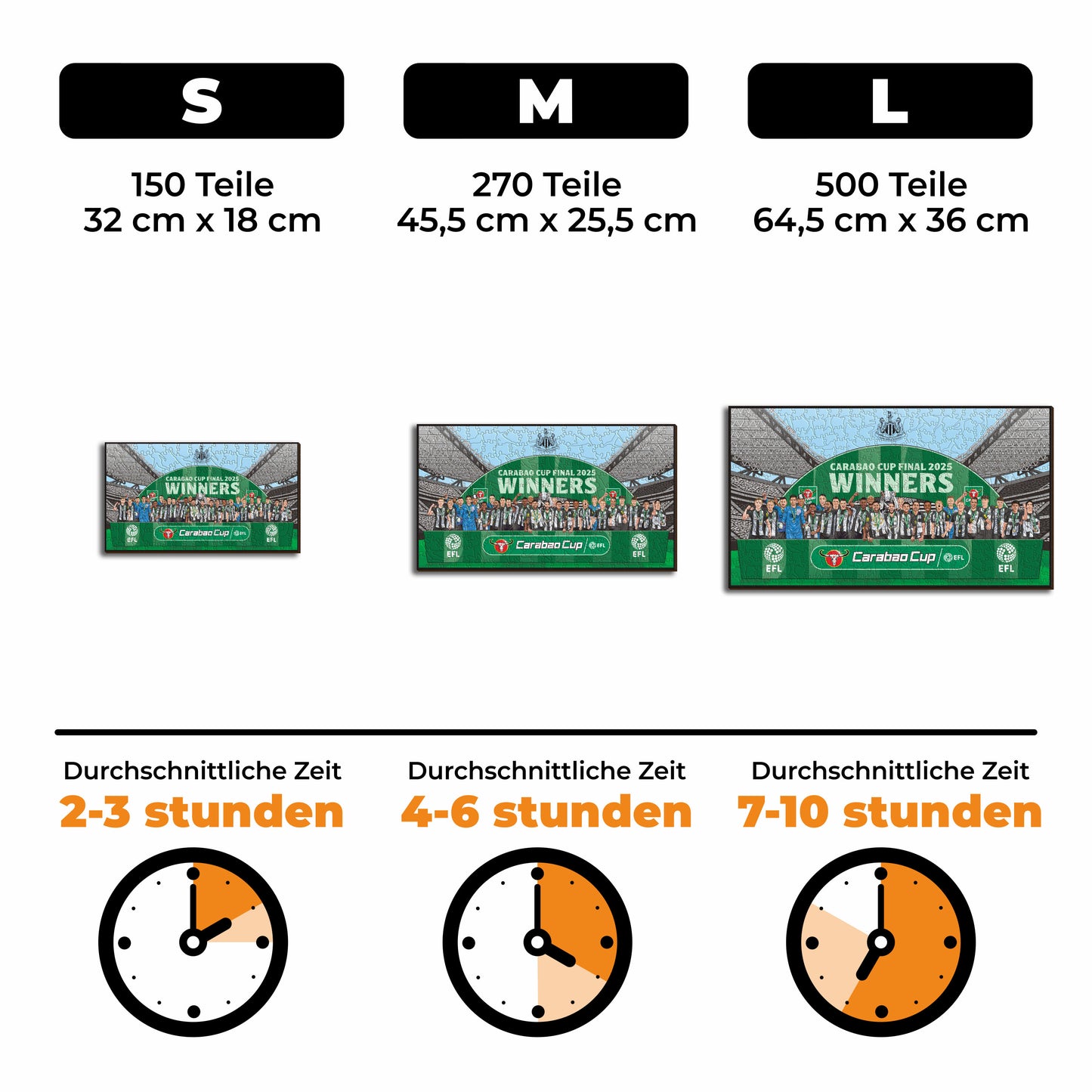 Newcastle United FC® Carabao-Cup 2024/25 Sieger – Holzpuzzle