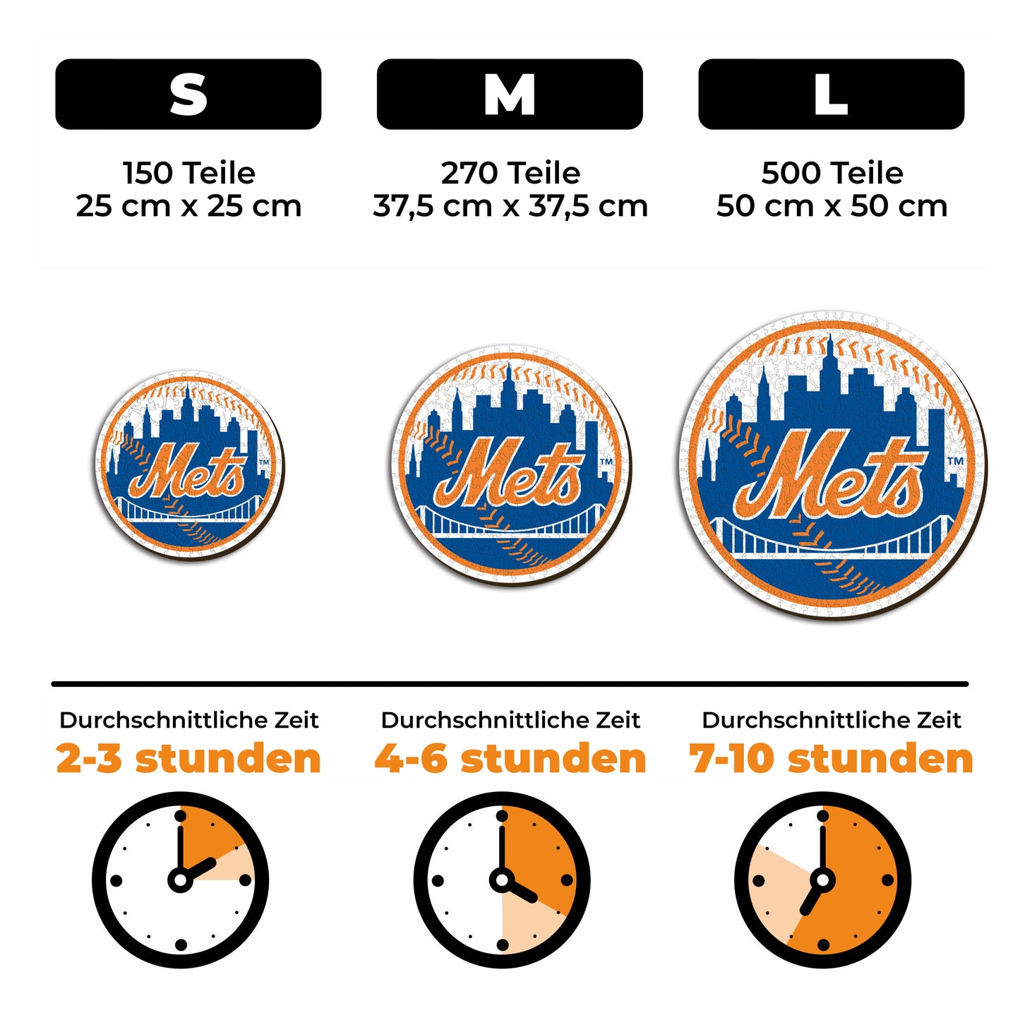 New York Mets™ Logo - Holzpuzzle
