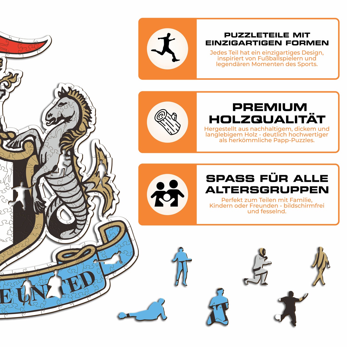 Newcastle United FC® Logo - Holzpuzzle