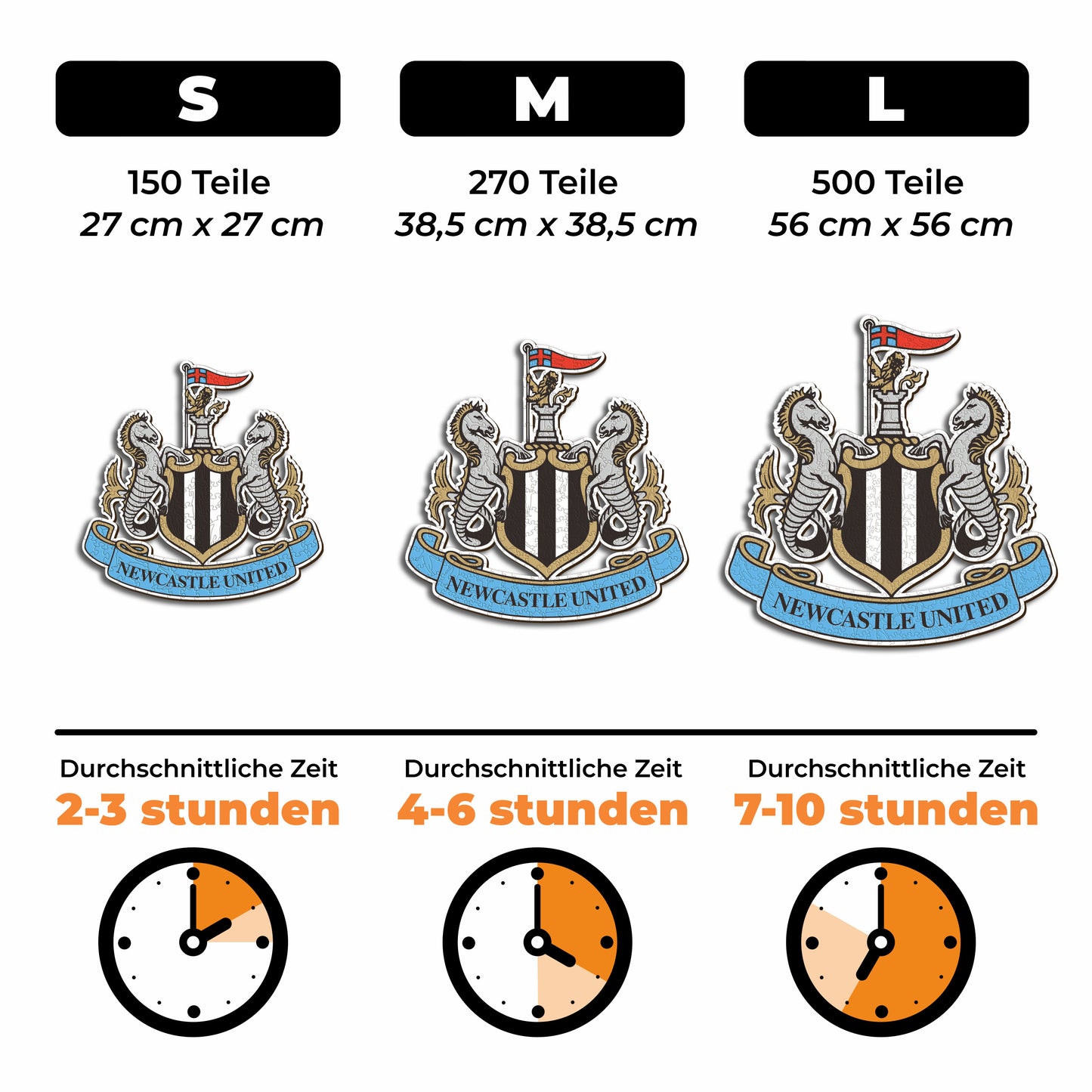 Newcastle United FC® Logo - Holzpuzzle