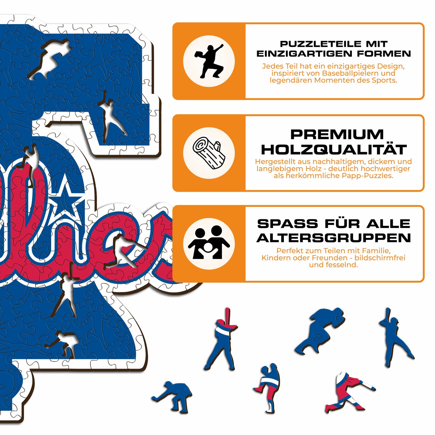 Philadelphia Phillies™ Logo - Holzpuzzle