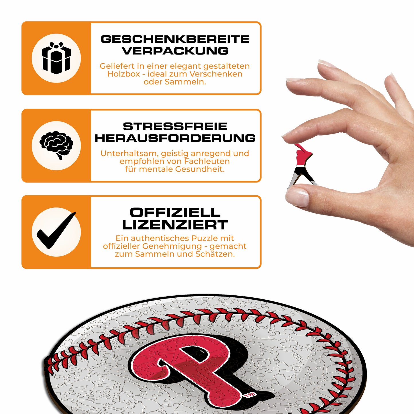Philadelphia Phillies™ Baseball - Holzpuzzle