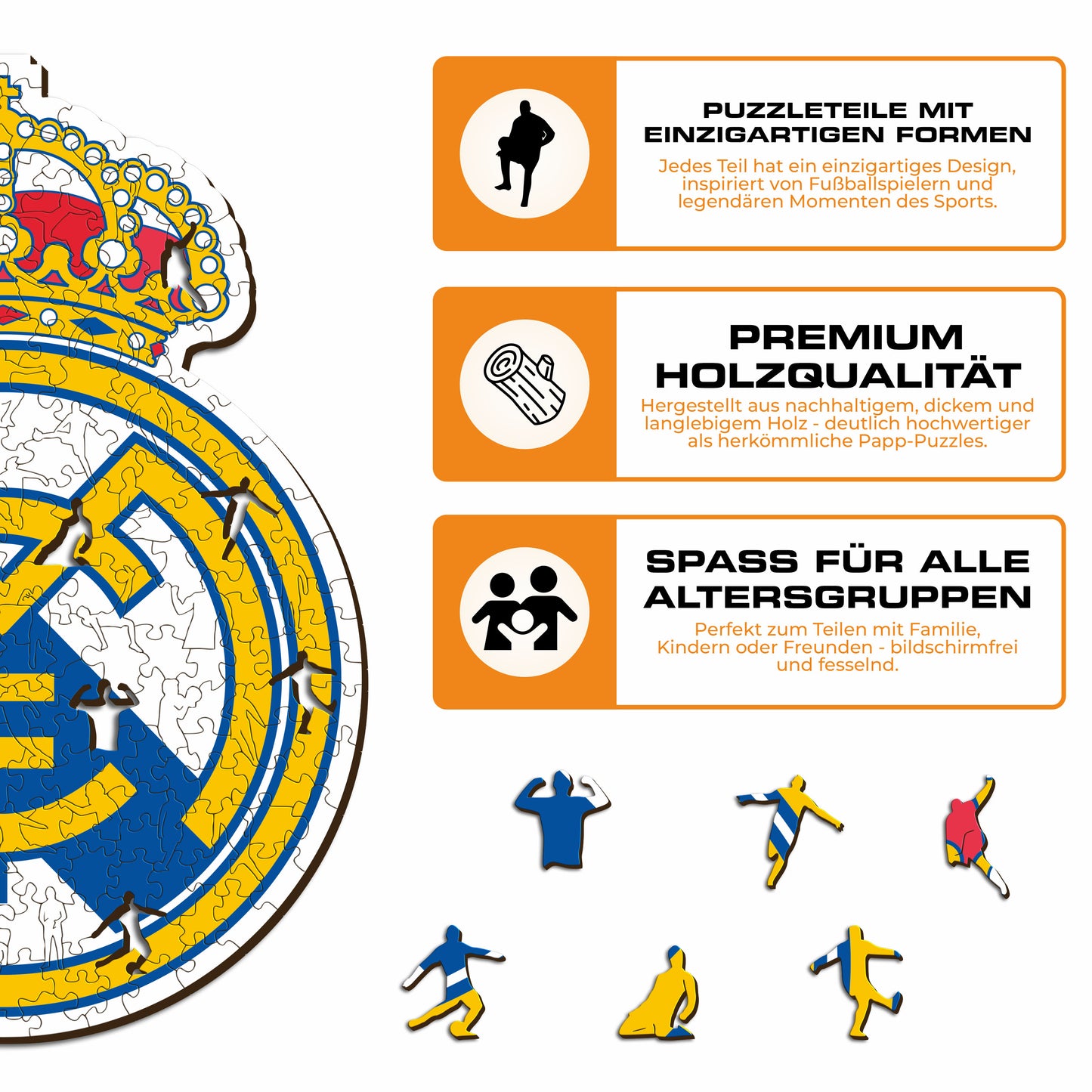 Real Madrid CF® Logo - Holzpuzzle