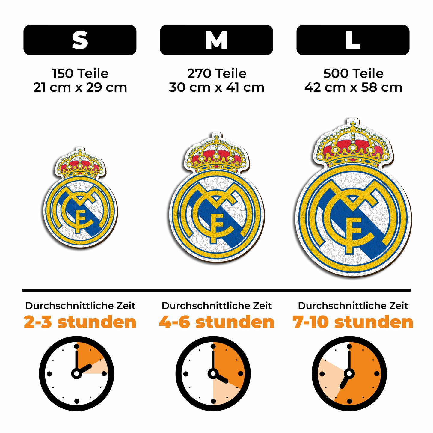 Real Madrid CF® Logo - Holzpuzzle
