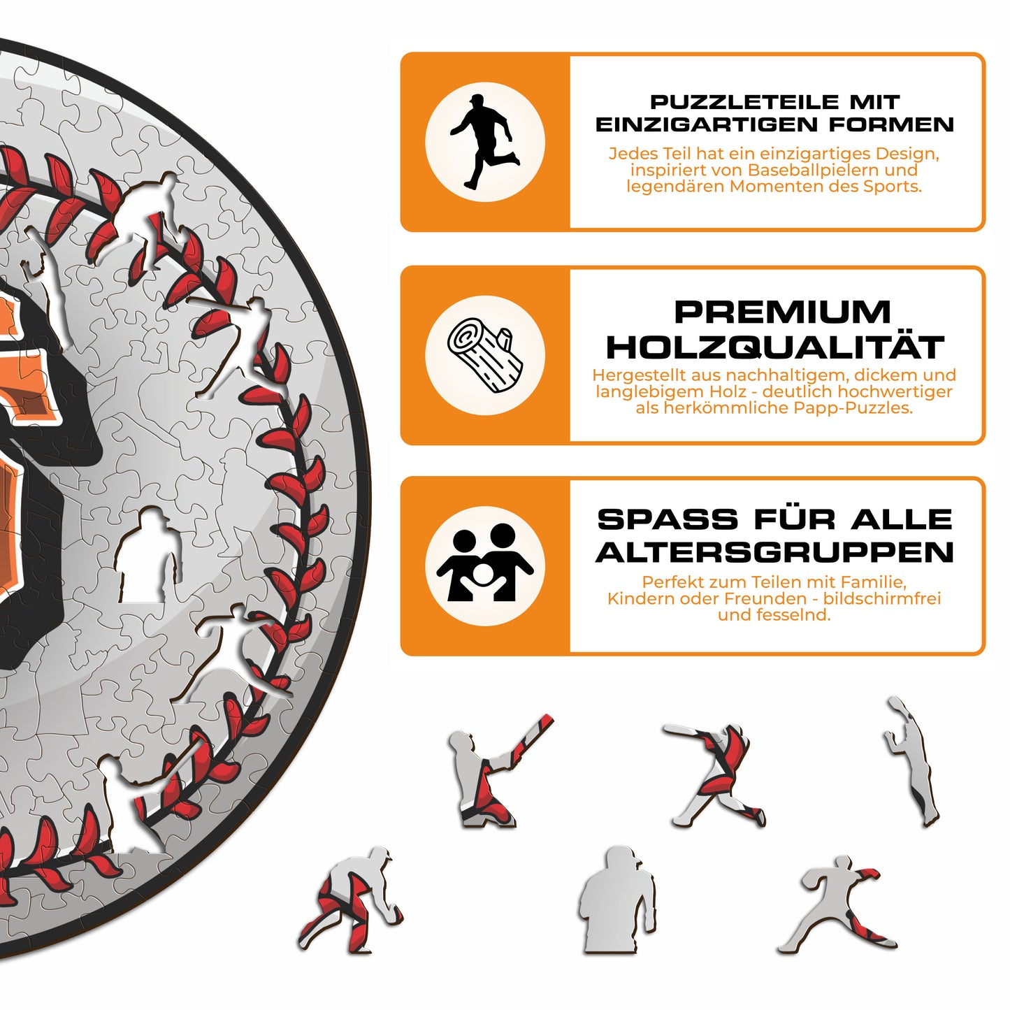San Francisco Giants™ Baseball - Holzpuzzle